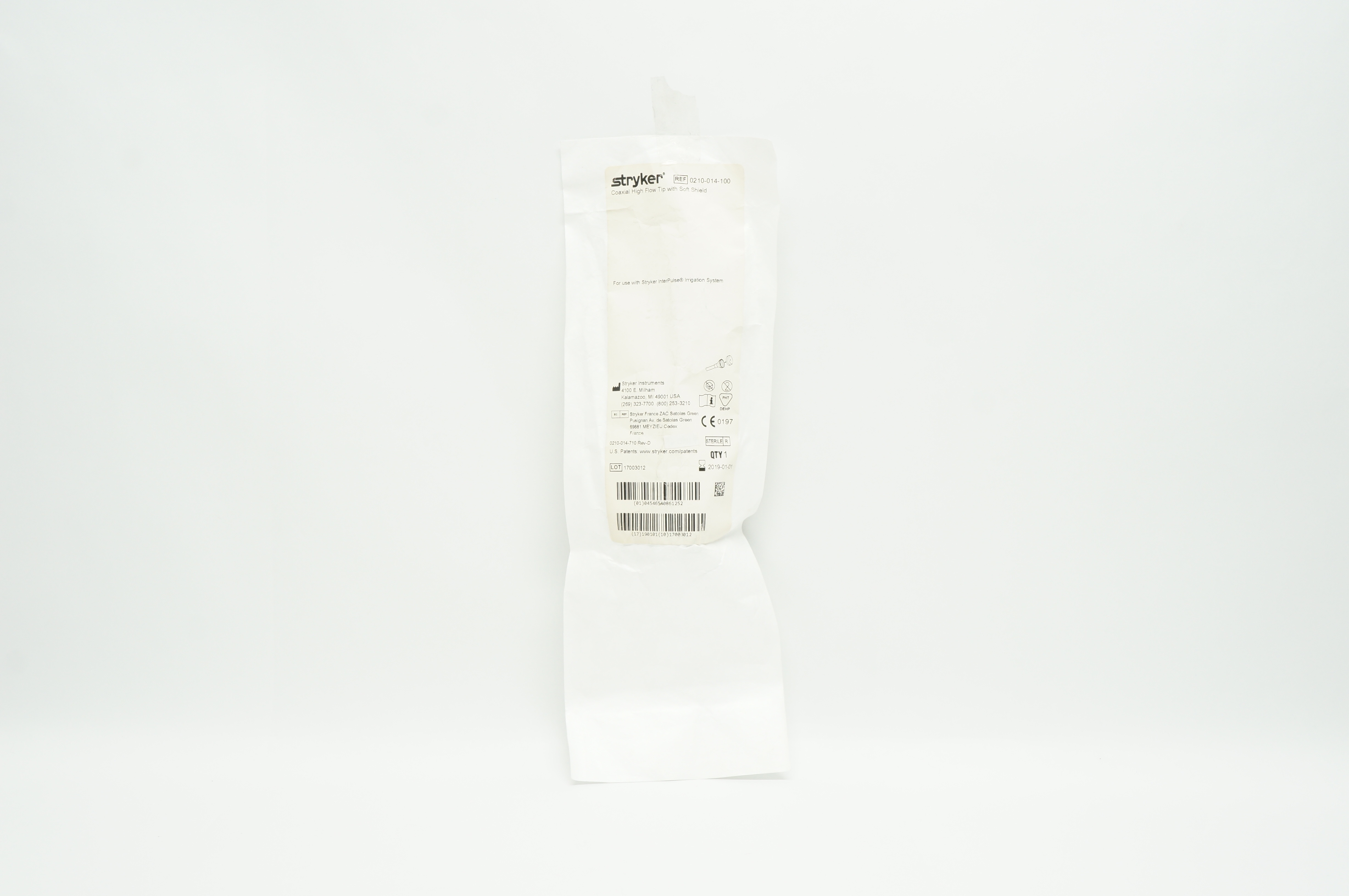 Stryker 0210-014-100 Coaxial High Flow Tip with Soft Shield (x)