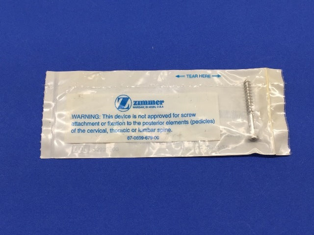 Zimmer 2347-21-35 Cancellous Bone Screw Partially Theaded Hex Head 4.0mm x 35mm