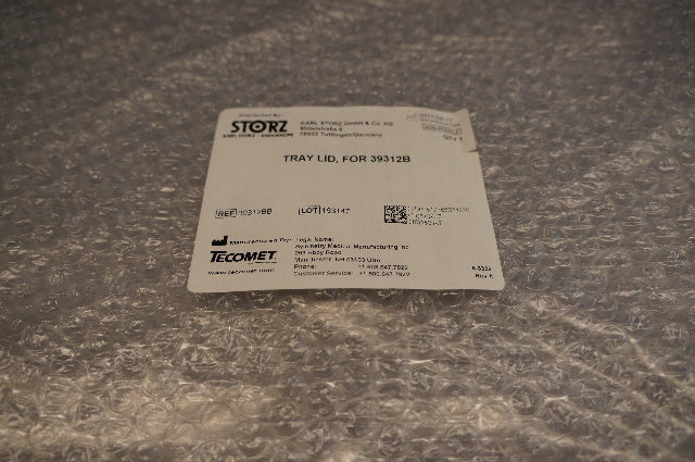 Karl Storz 39312BB Generic LID For 39312B Tray