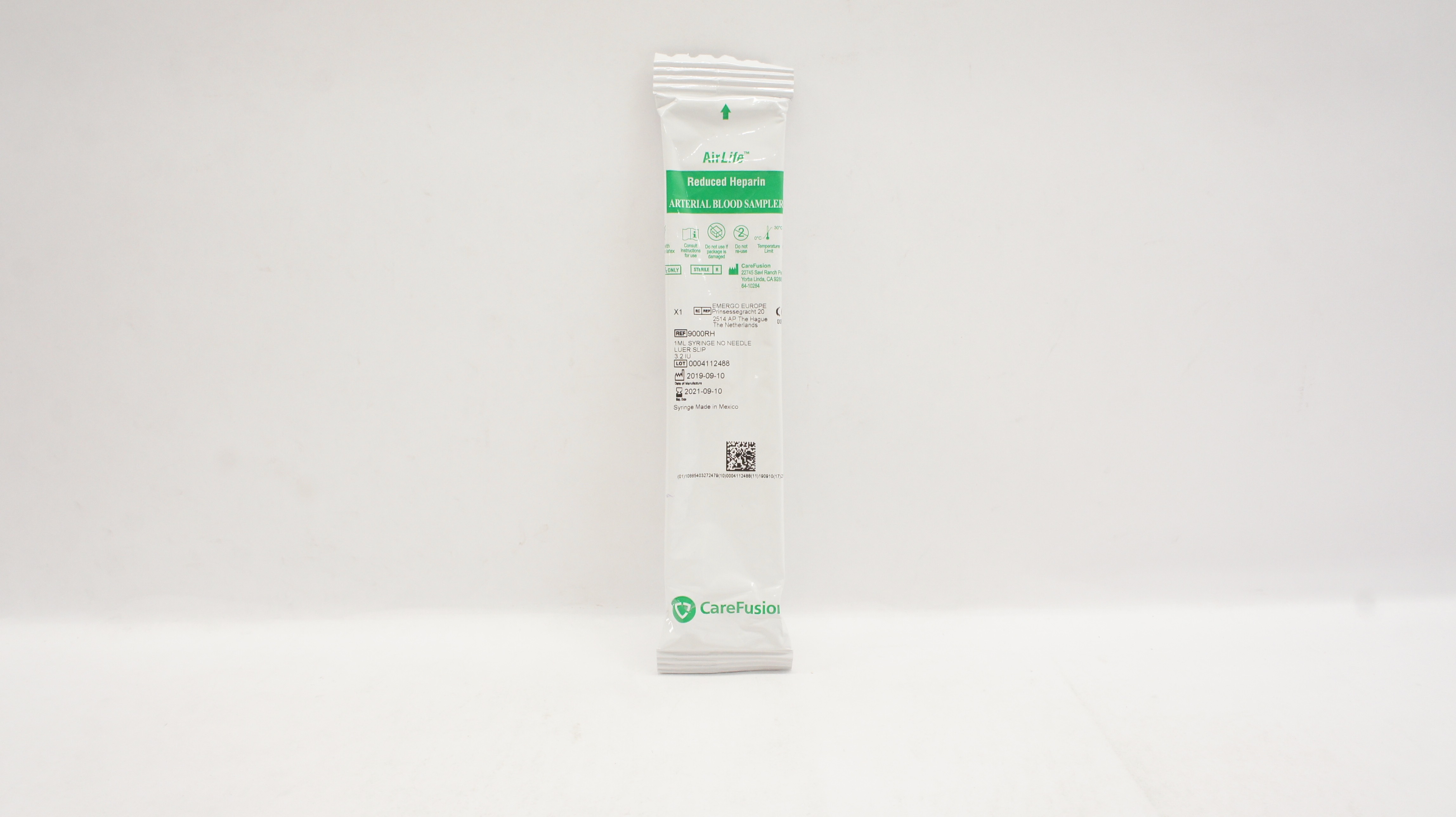CareFusion 9000RH Airlife Reduced Heparin Arterial Blood Sampler (x)