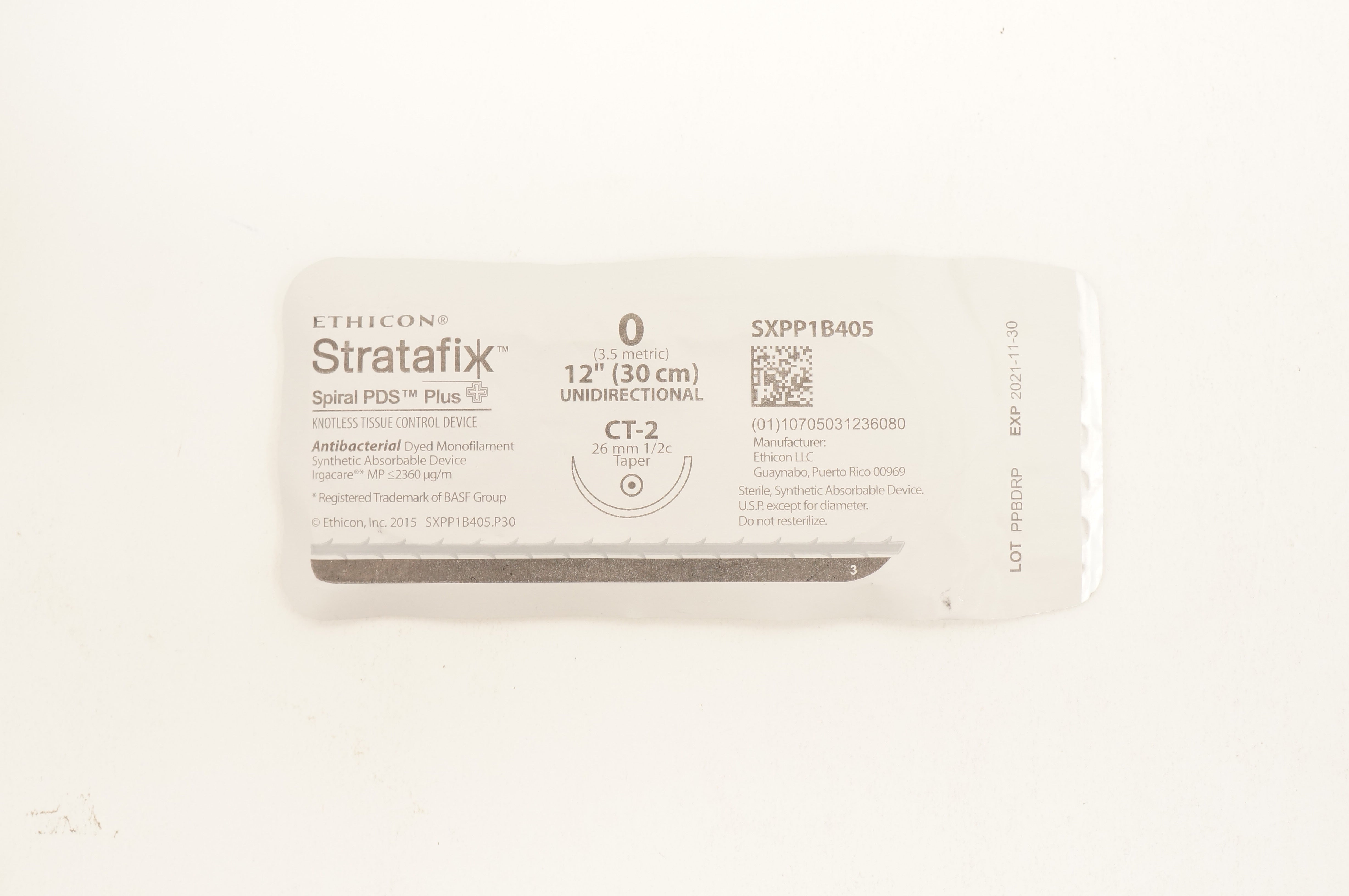 Ethicon SXPP1B405 0 Stratafix CT-2 26mm 1/2c Taper 12inch