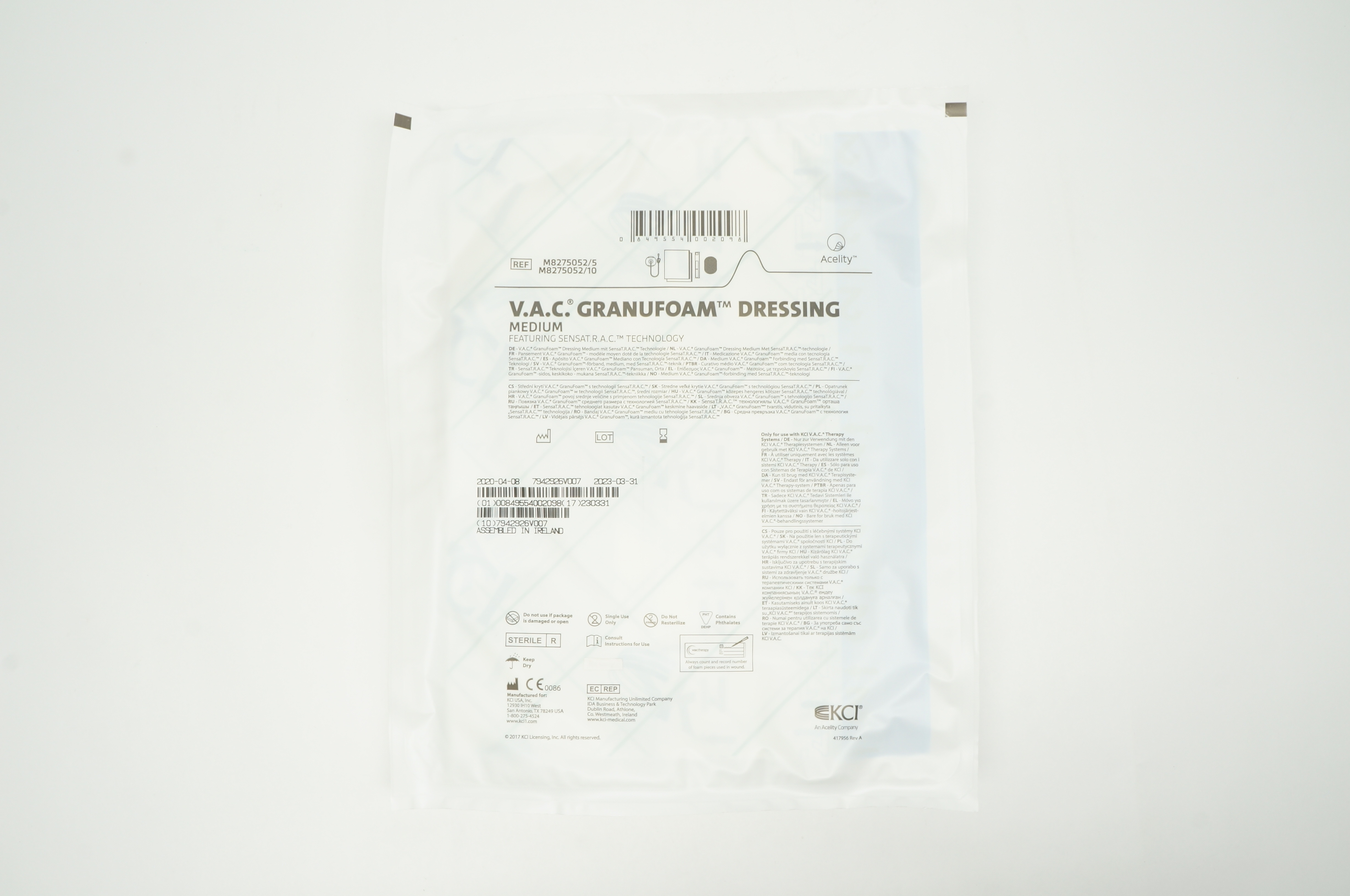 KCI M8275052/5 Acelity V.A.C. Granufoam Dressing Medium (x)