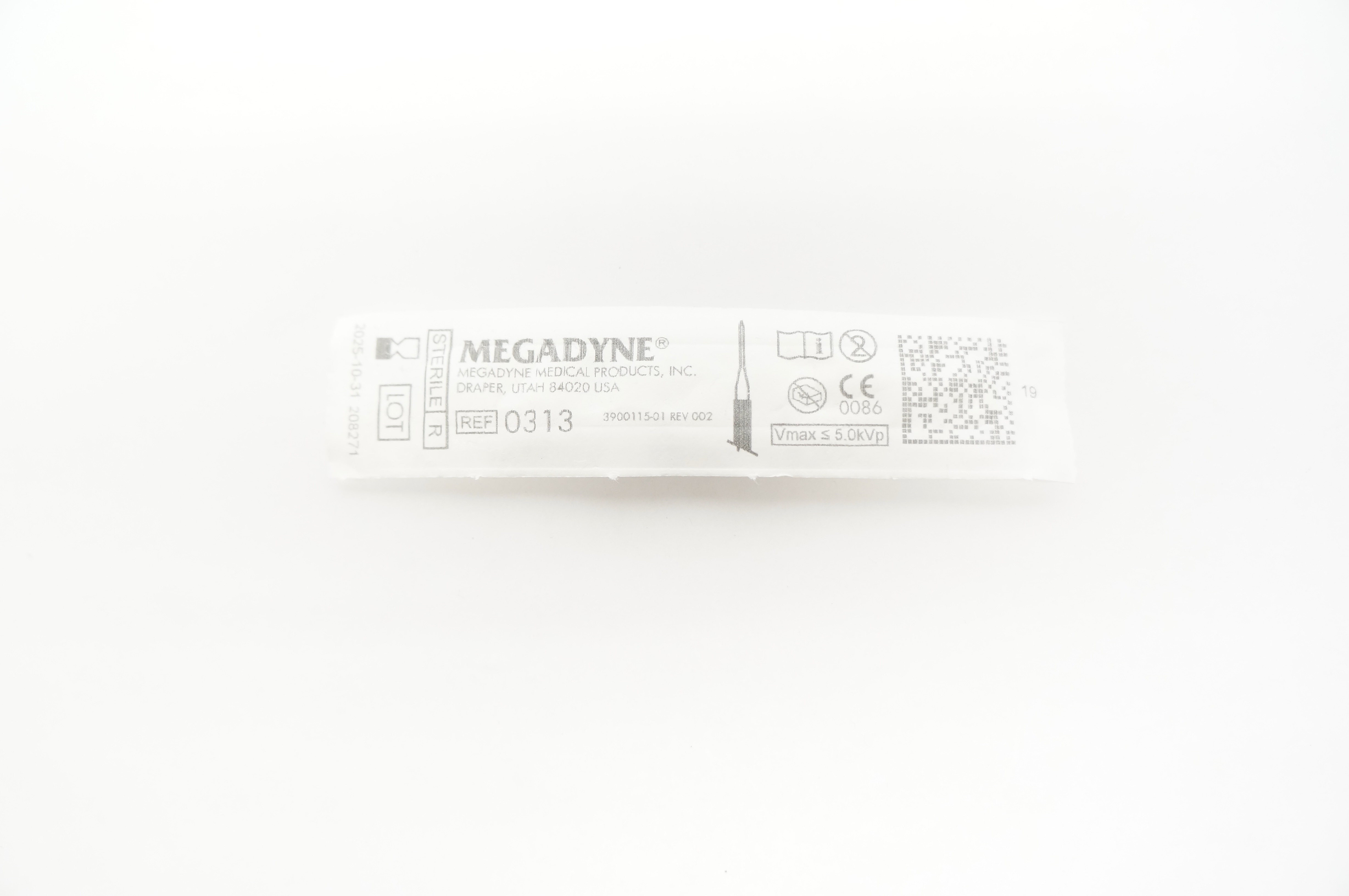 Megadyne 0313 Draper Utah 84020 Vmax≤5.0kVp
