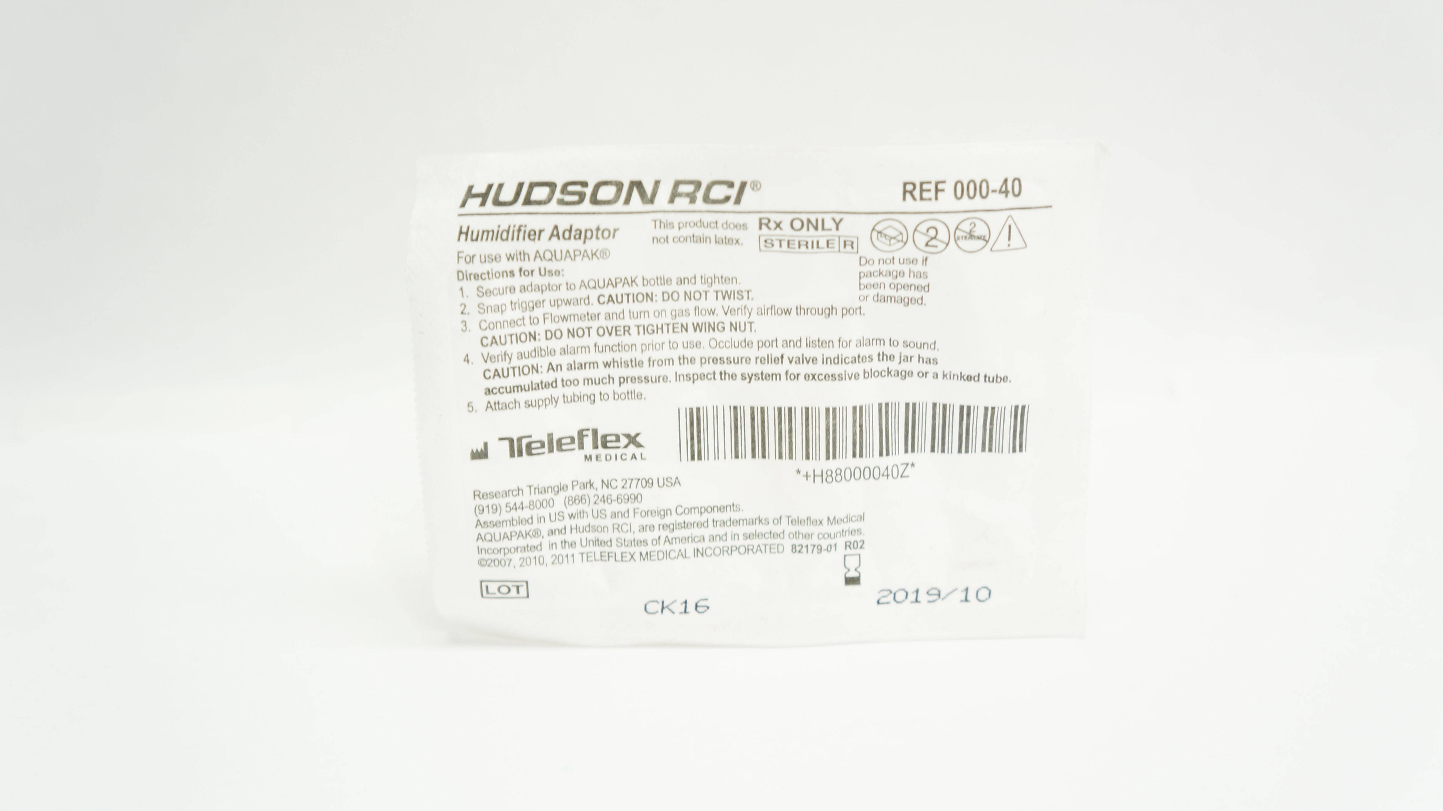 Teleflex 000-40 Hudson RCI Humidifier Adapter (x)