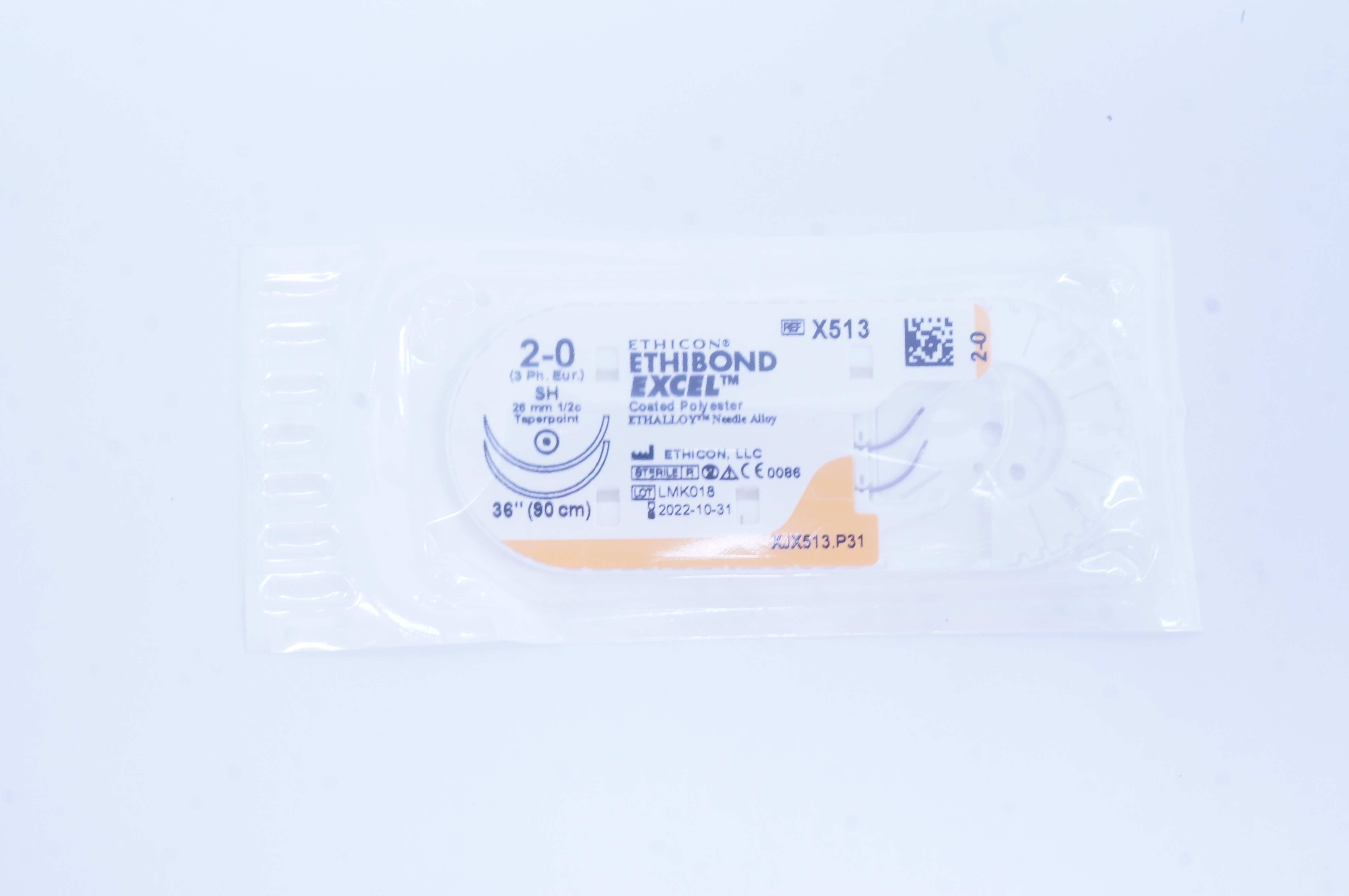 Ethicon X513 2-0 Ethibond Excel SH 26 mm 1/2c Taperpoint 36 inch