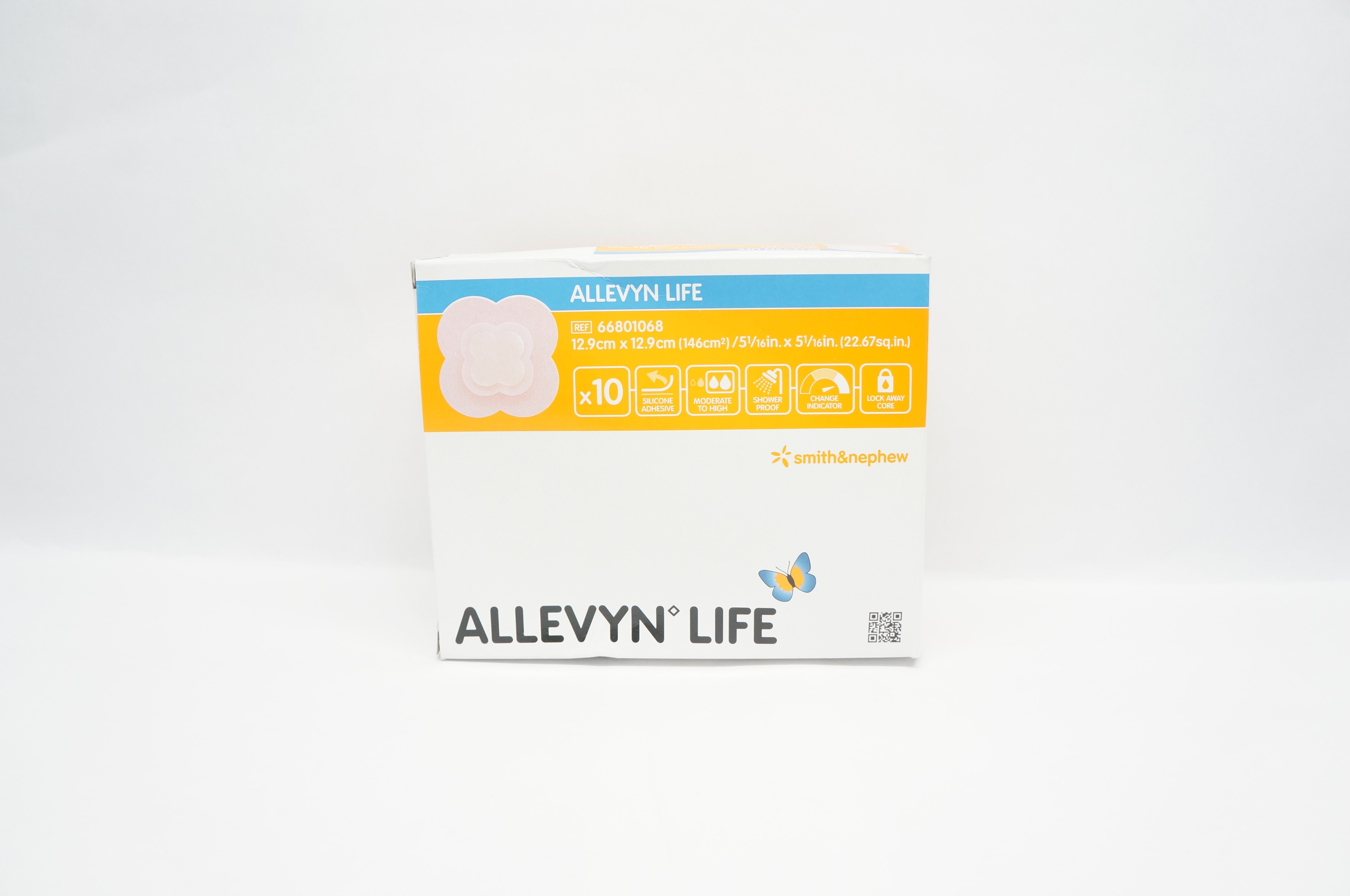 Smith&Nephew 66801068 Silicone Foam Dressing 5 1/16 x 5 1/16inch - Box of 10