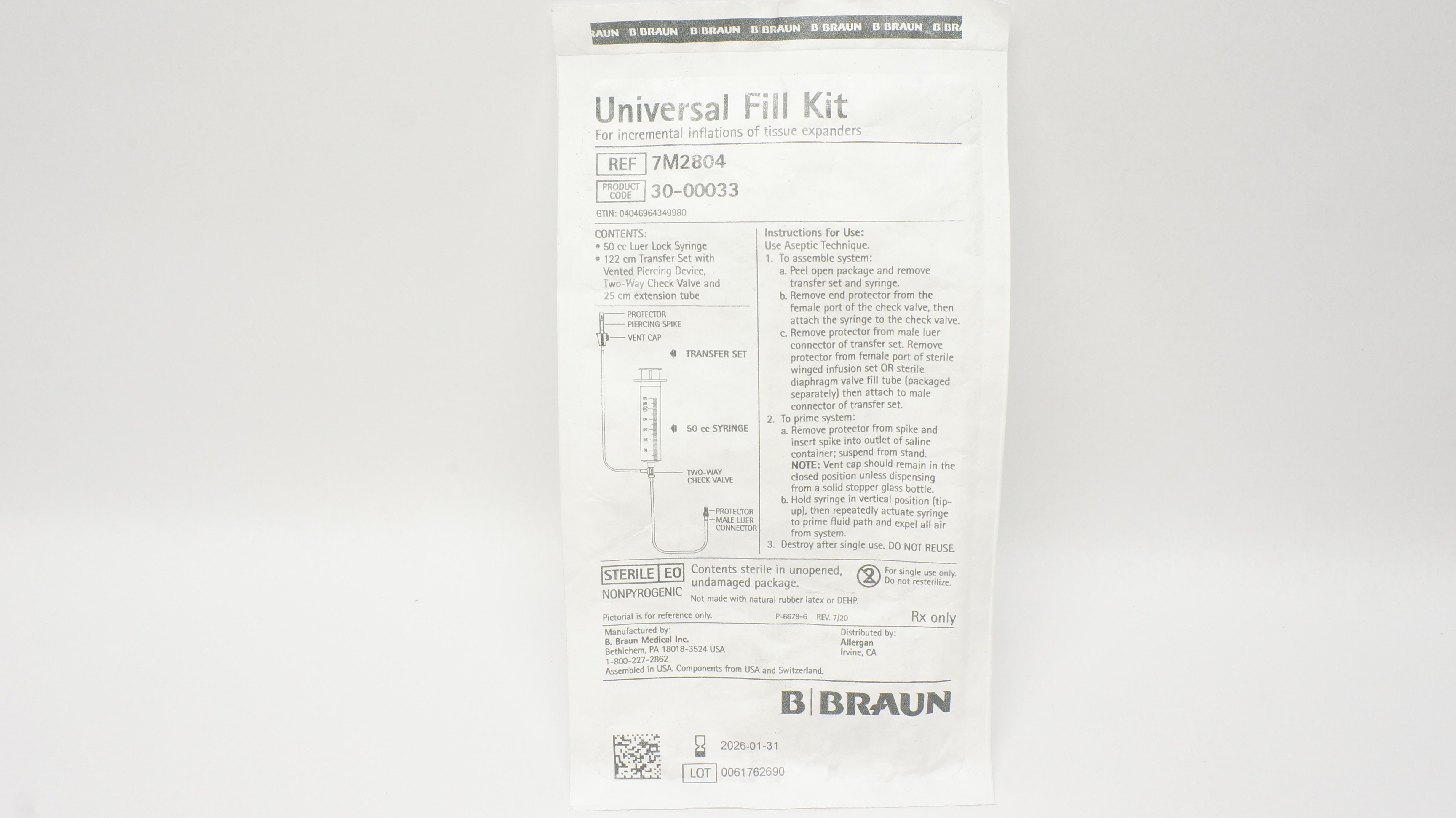 Braun 7M2804 Universal Fill Kit