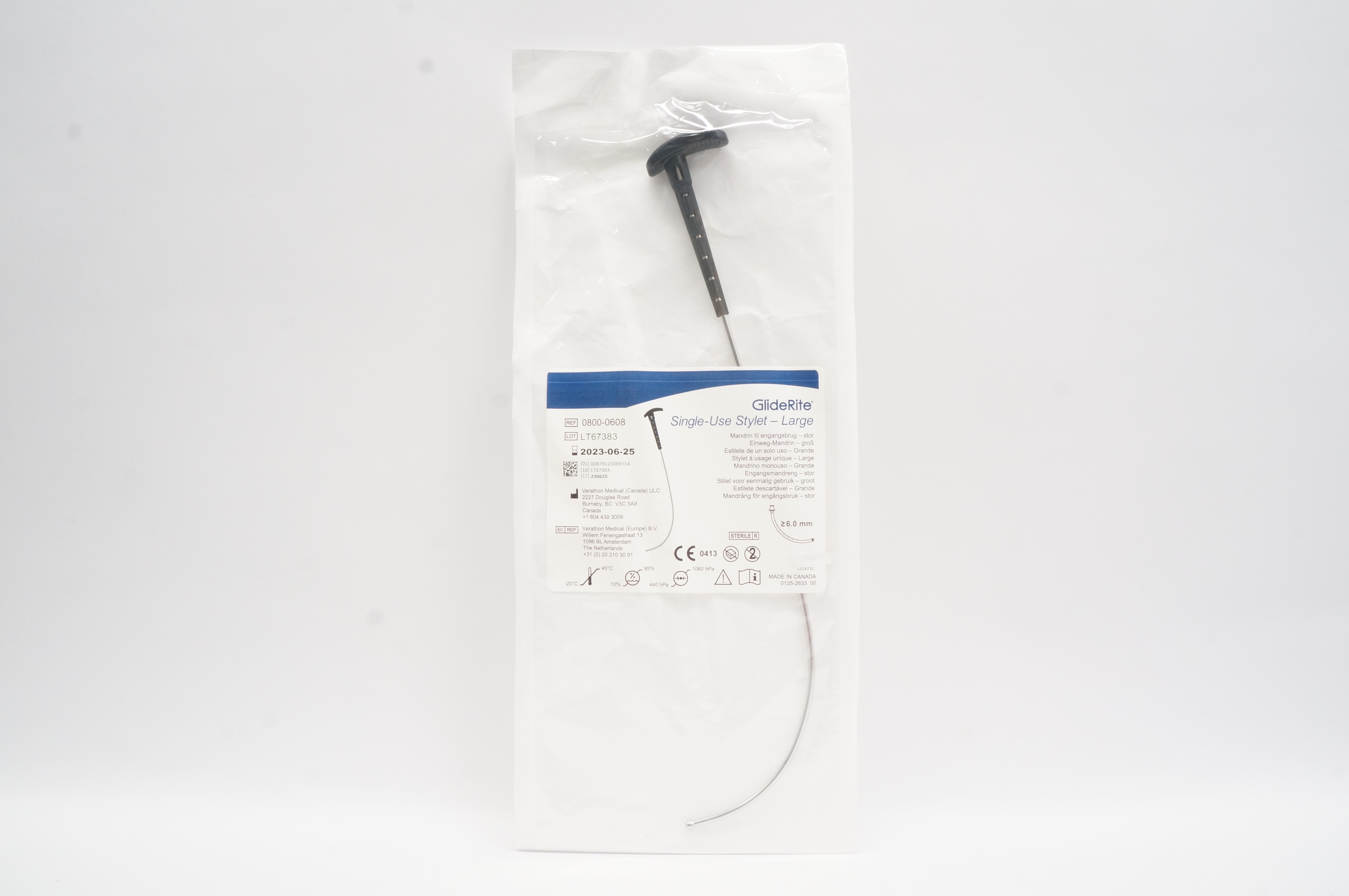 Verathon Medical 0800-0608 GlideRite Single Use Stylet Large (x)