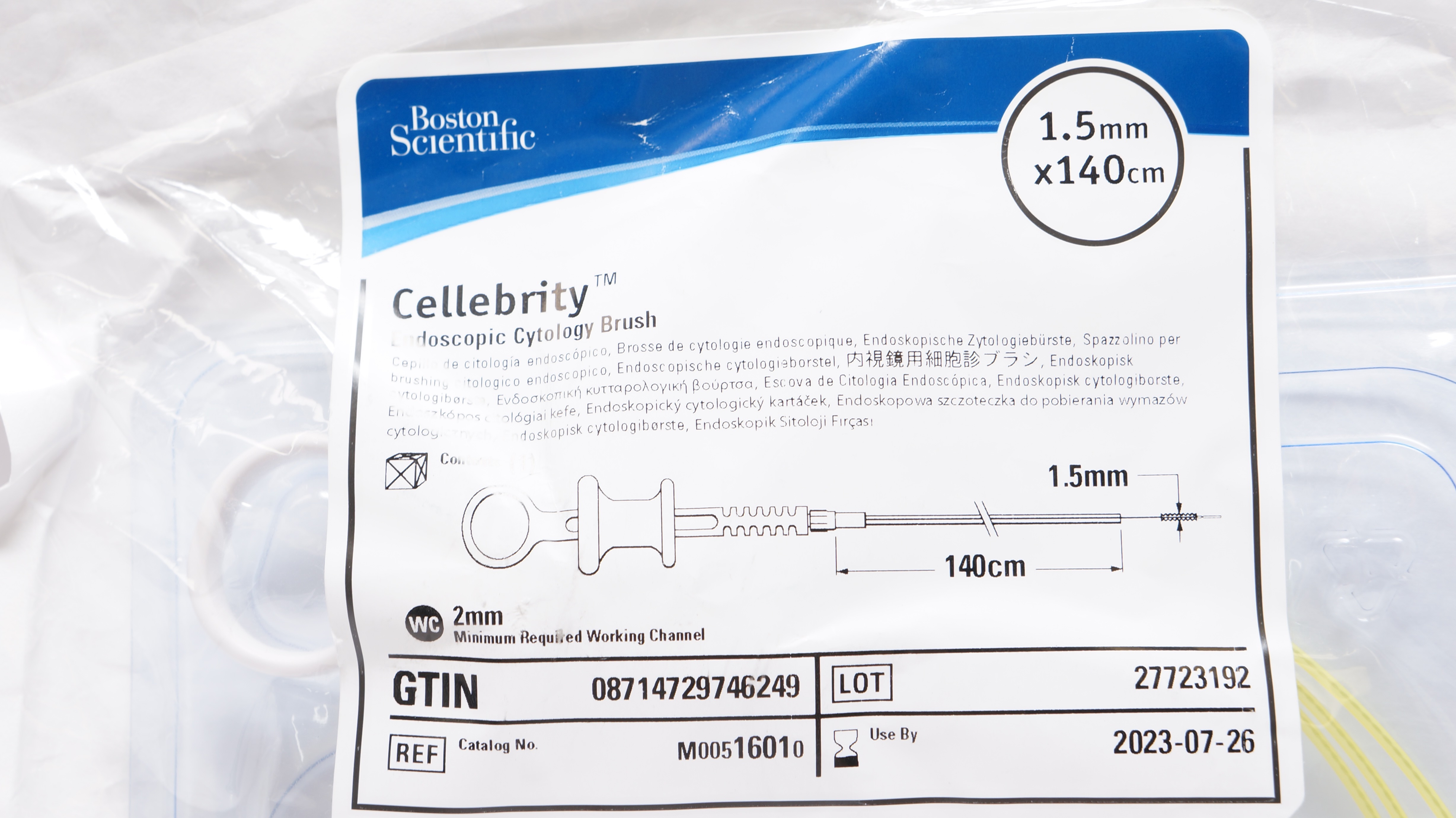 Boston Scientific M00516010 Cellebrity Endoscopic Cytology Brush,1.5mmx140cm (x)