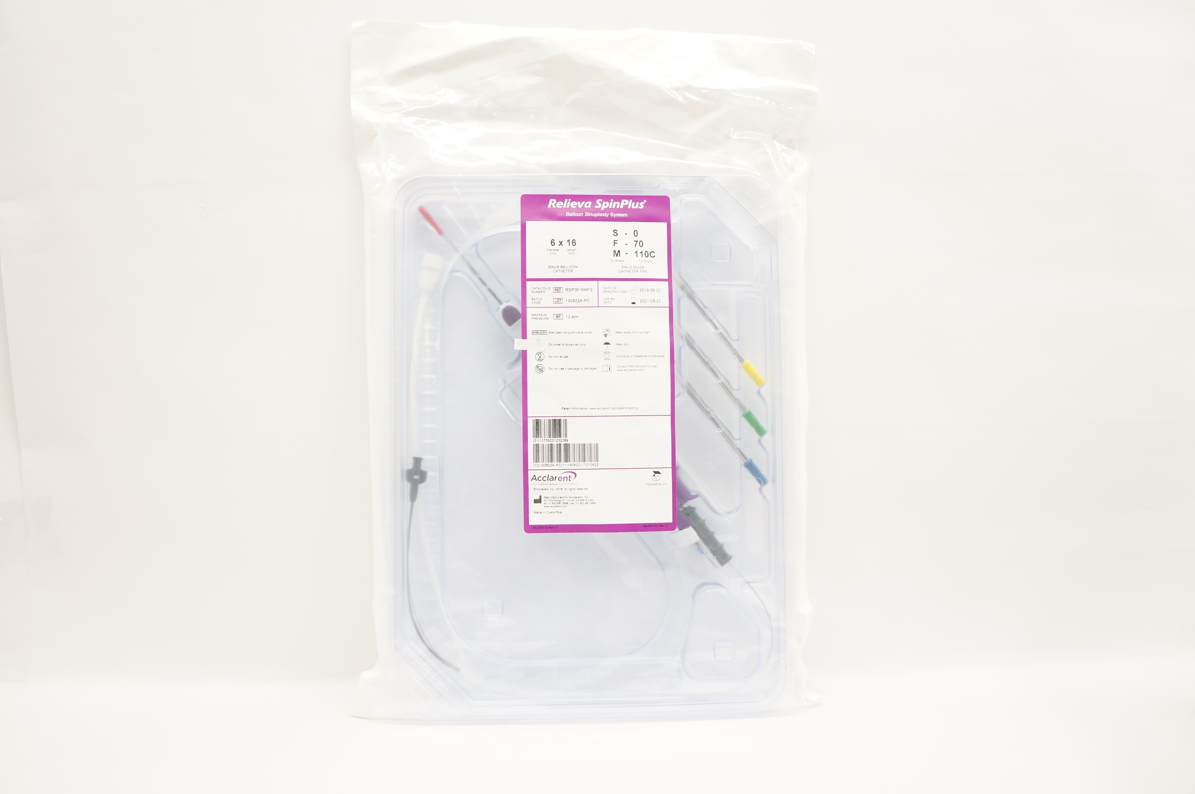 Acclarent RSP0616MFS Relieva SpinPlus Balloon Sinuplasty System 6mm x 16mm (x)