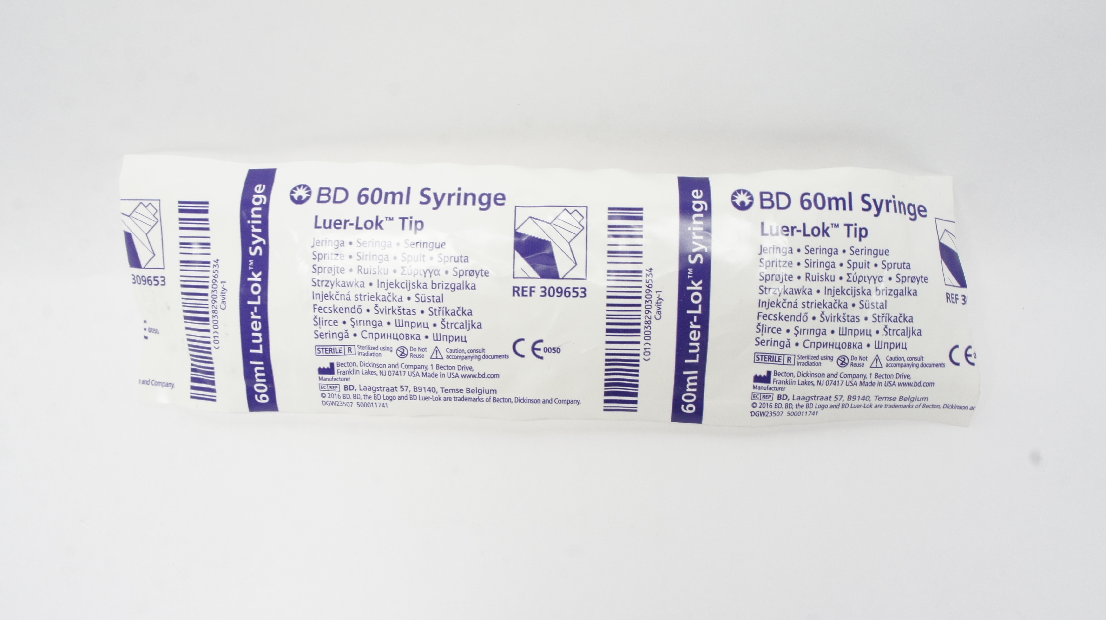BD 309653 60ml Syringe Luer-Lok Tip (x)