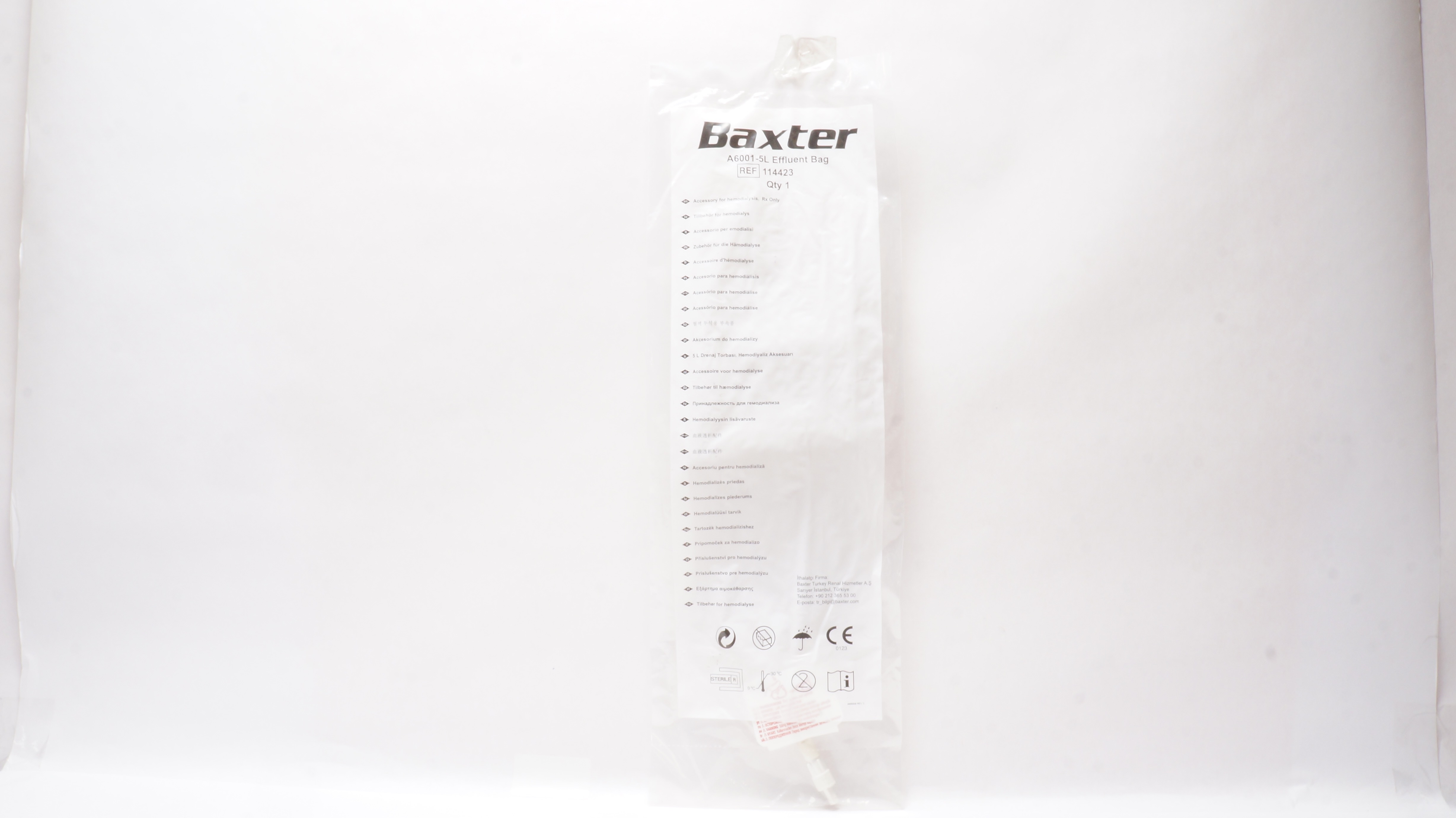 Baxter  114423 A6001-5L Efflluent Bag