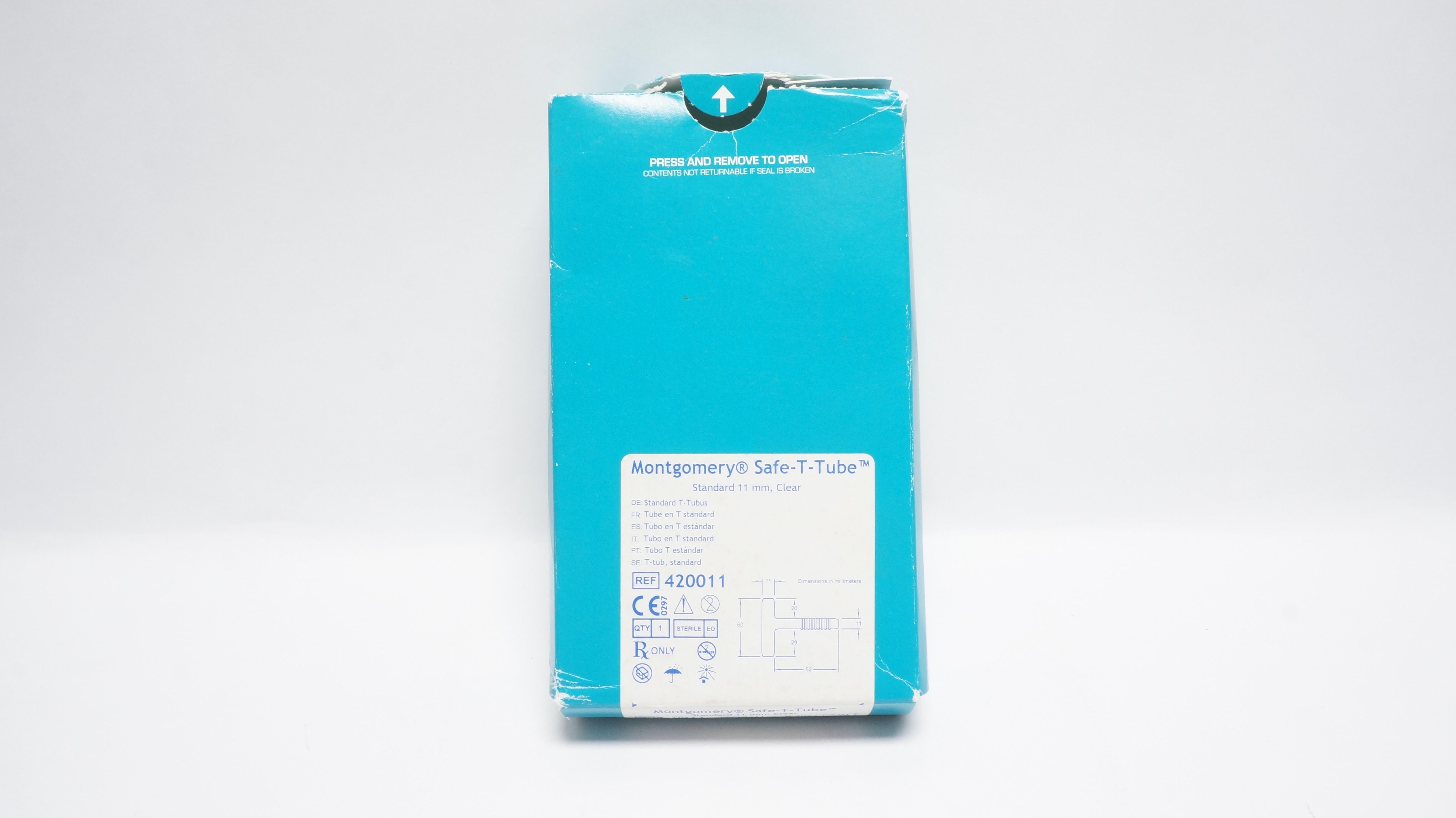 Boston Medical 420011 Montgomery Standard Safe-T-Tube, 11mm, Clear (x)