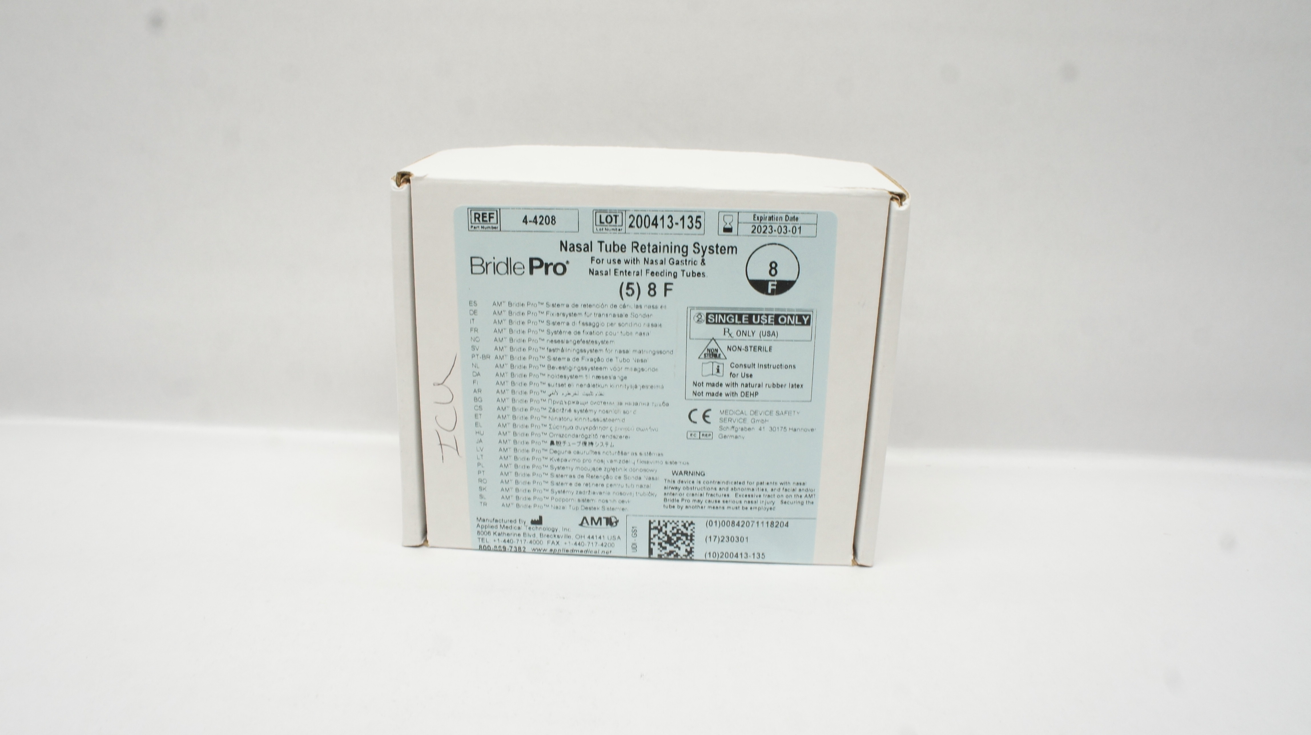 Applied Medical 4-4208 BridlePro Nasal Tube Retaining System 8F - Box of 2 (x)
