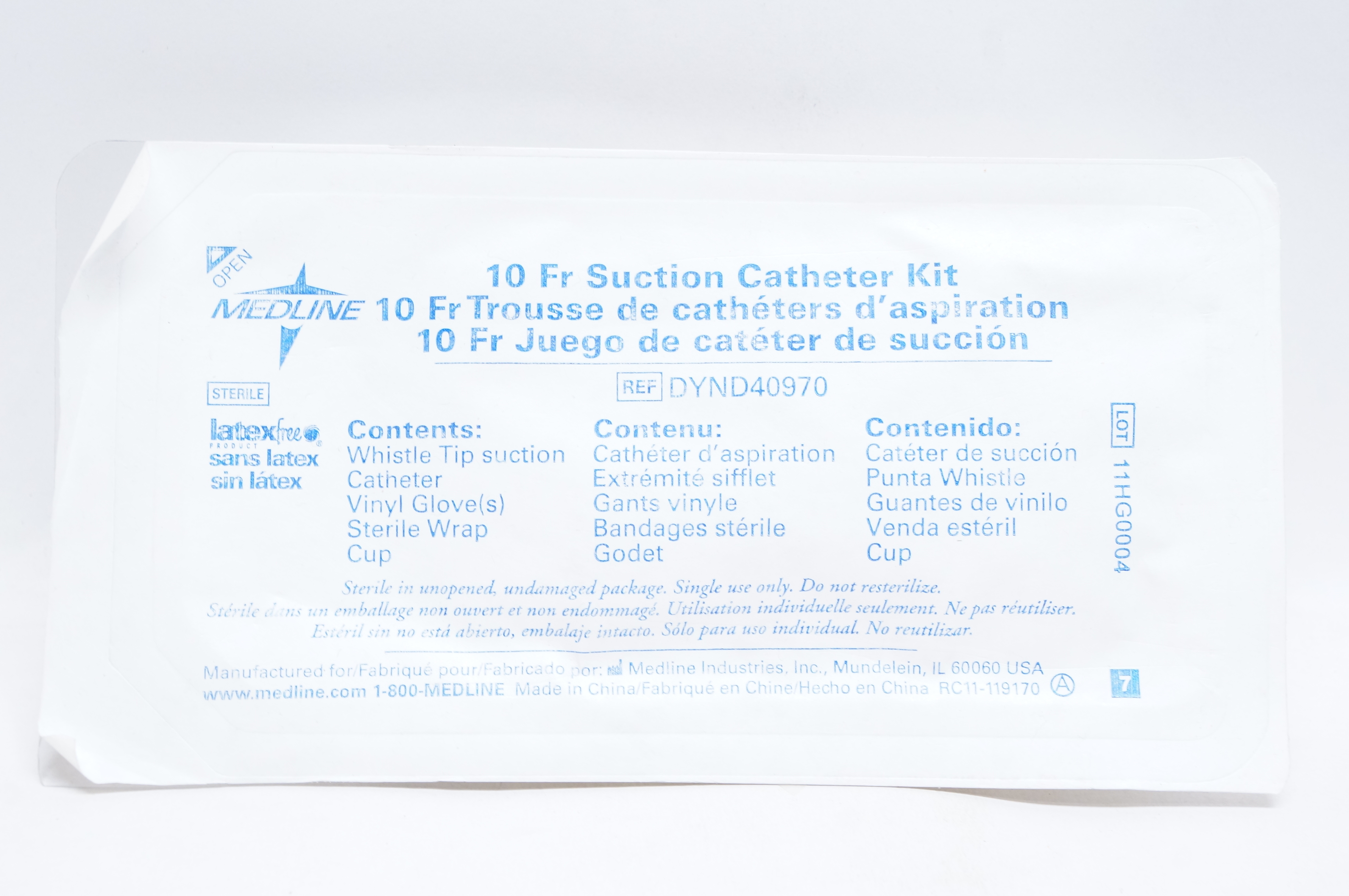 Medline DYND40970 Suction Cath. Kit 10Fr.
