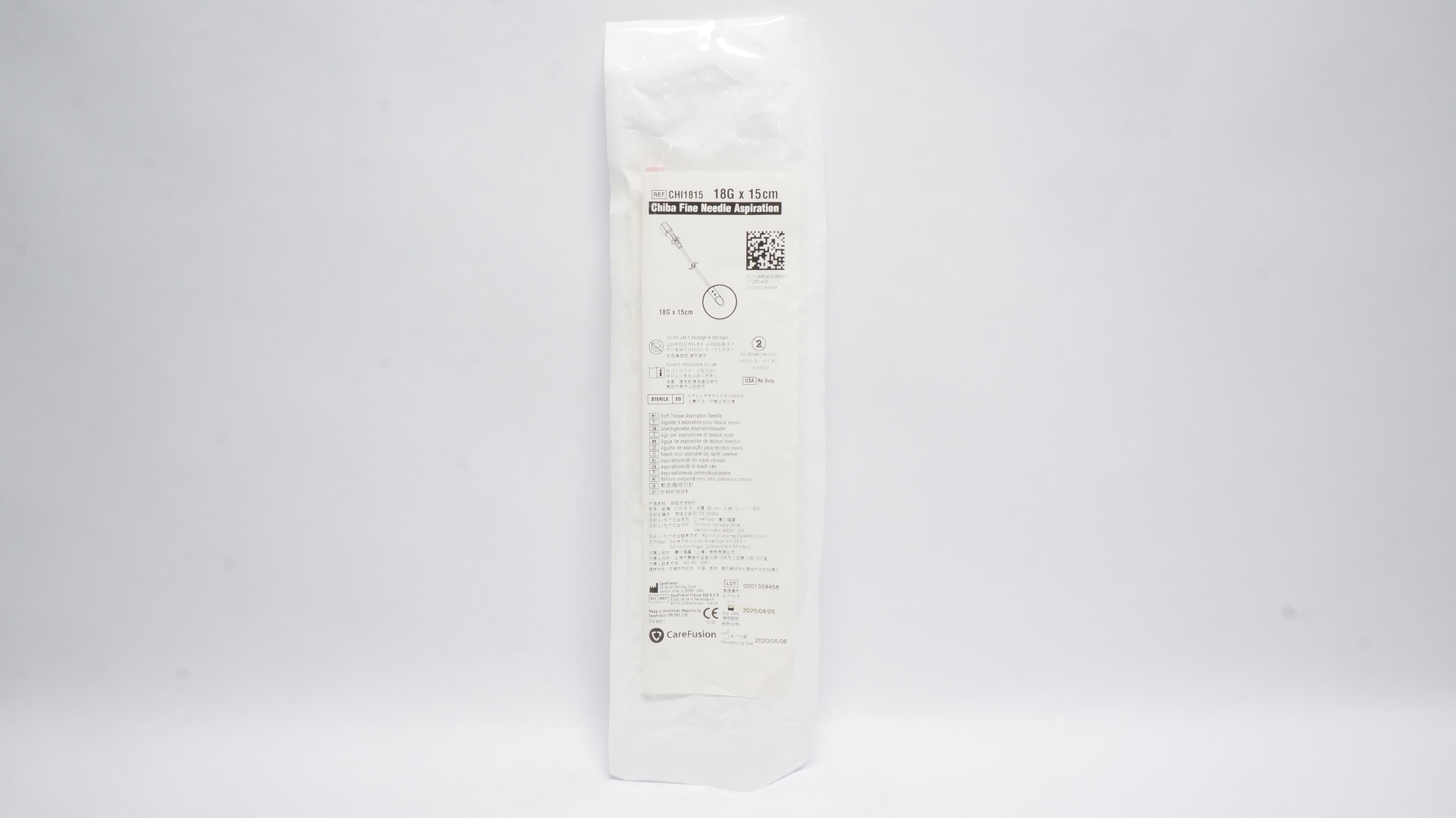 CareFusion CHI1815 Chiba Fine Needle Aspiration 18G x 15cm (x)