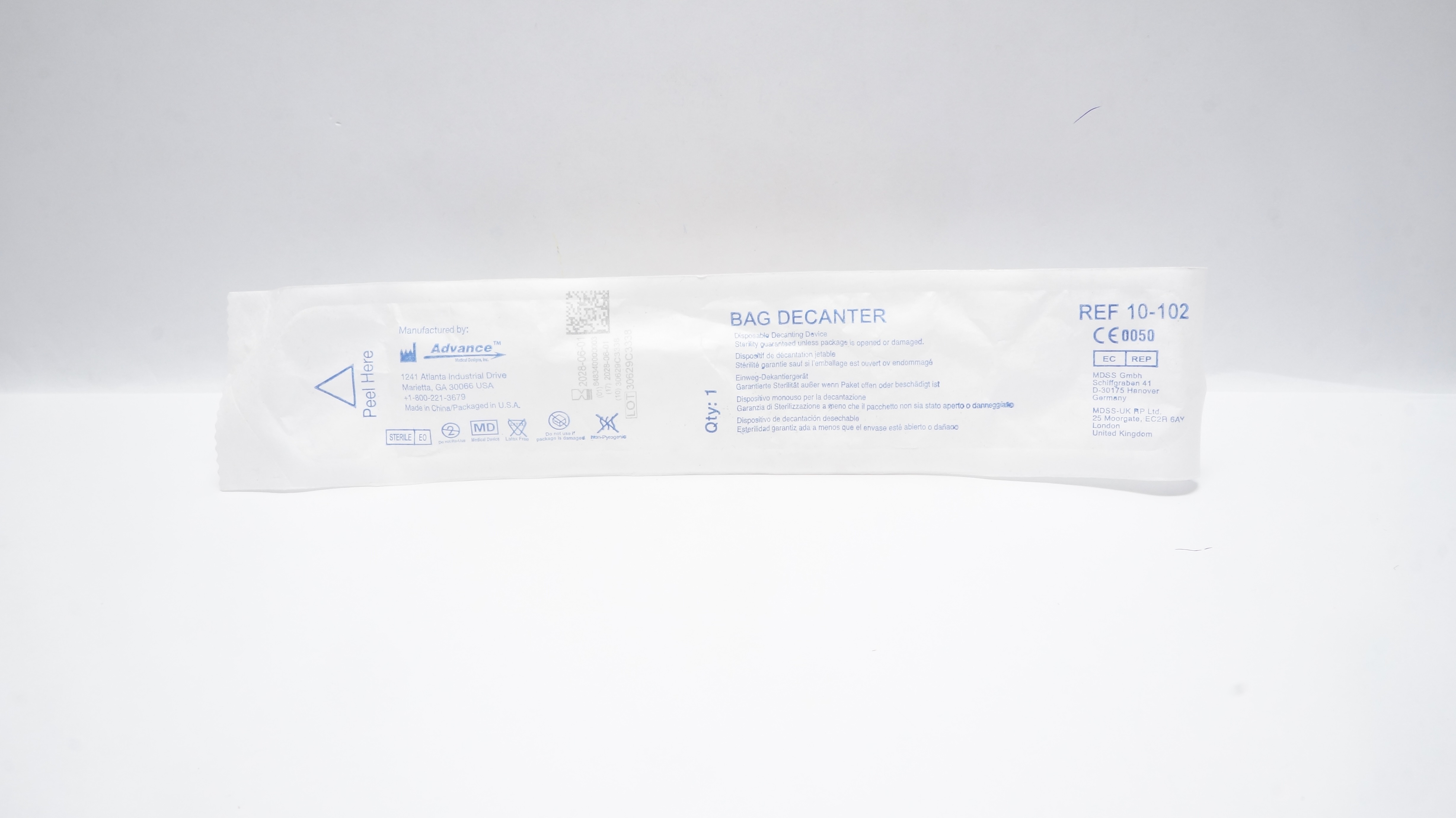 Advance 10-102 Disposable Decanting Device Bag Decanter
