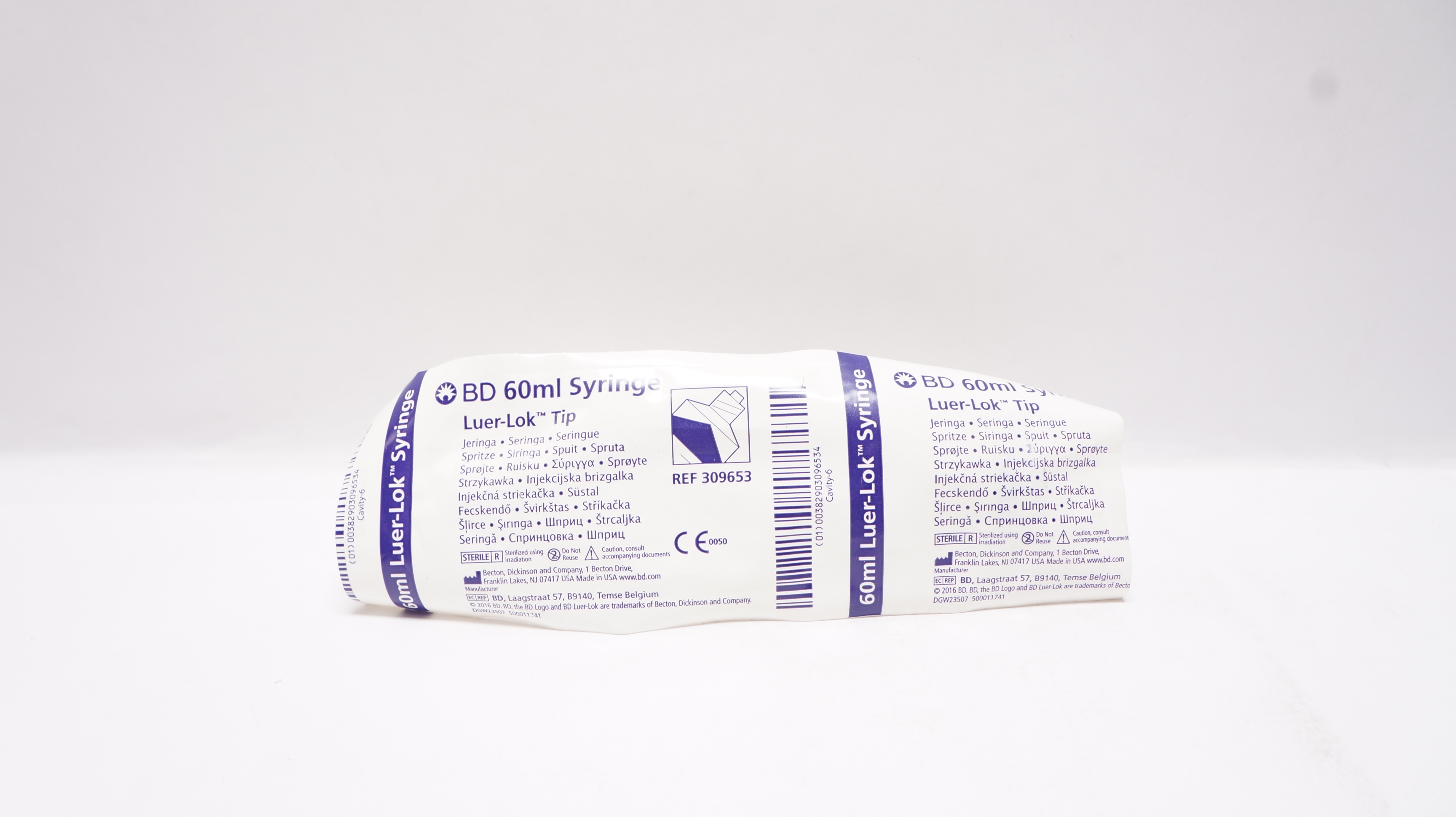 BD 309653 Luer-Lok Tip Syringe 60mL (x)