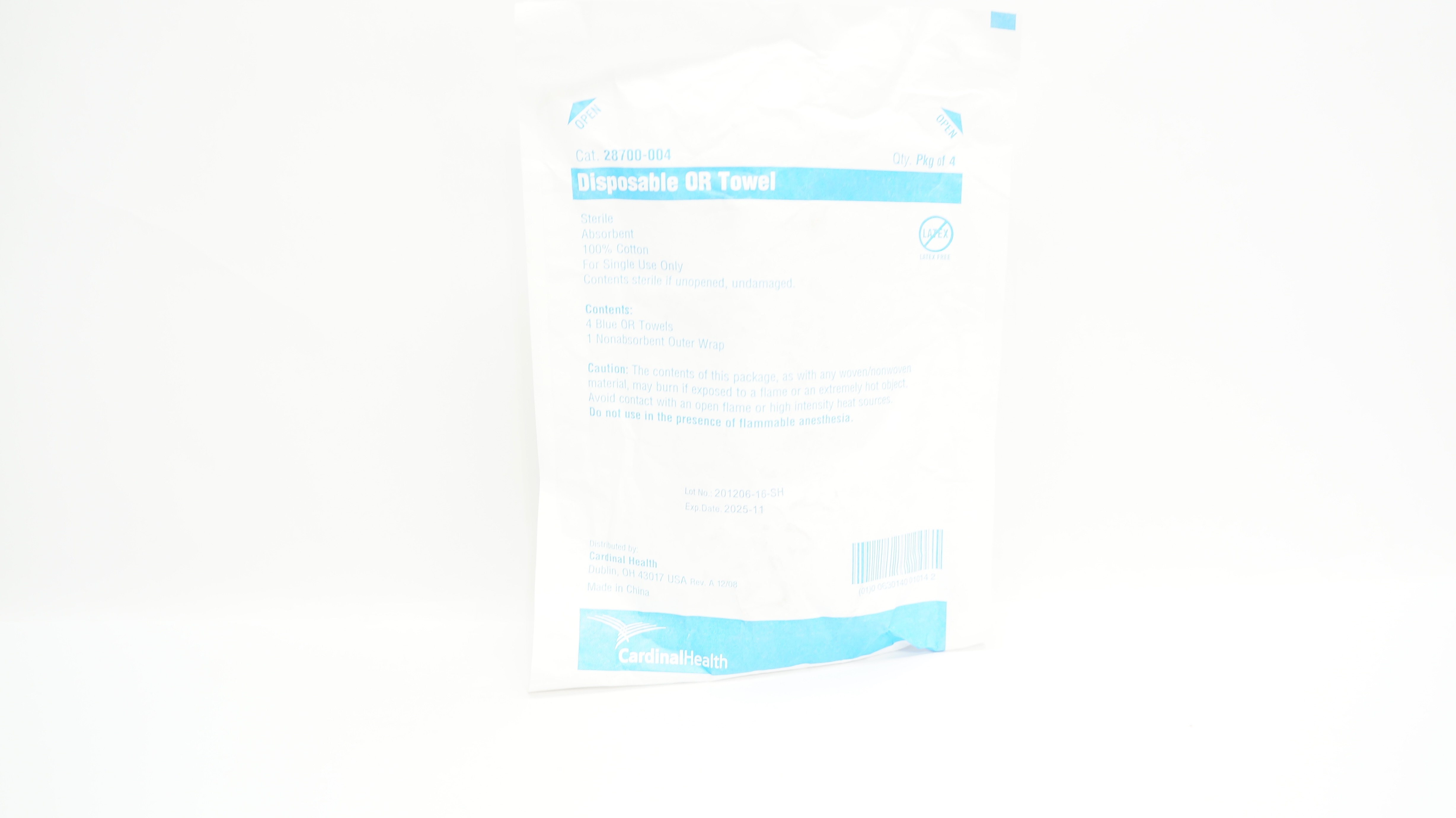 Cardinal Health 28700-004 Disposable OR Towel Sterile Absorbent - Pack of 4