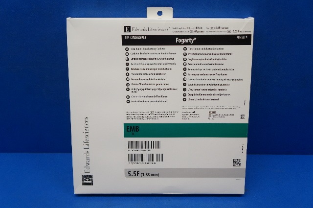 Edwards Lifesciences 12TLW805F35 Fogarty Thru-lumen Embolectomy Cath 5.5F (x)