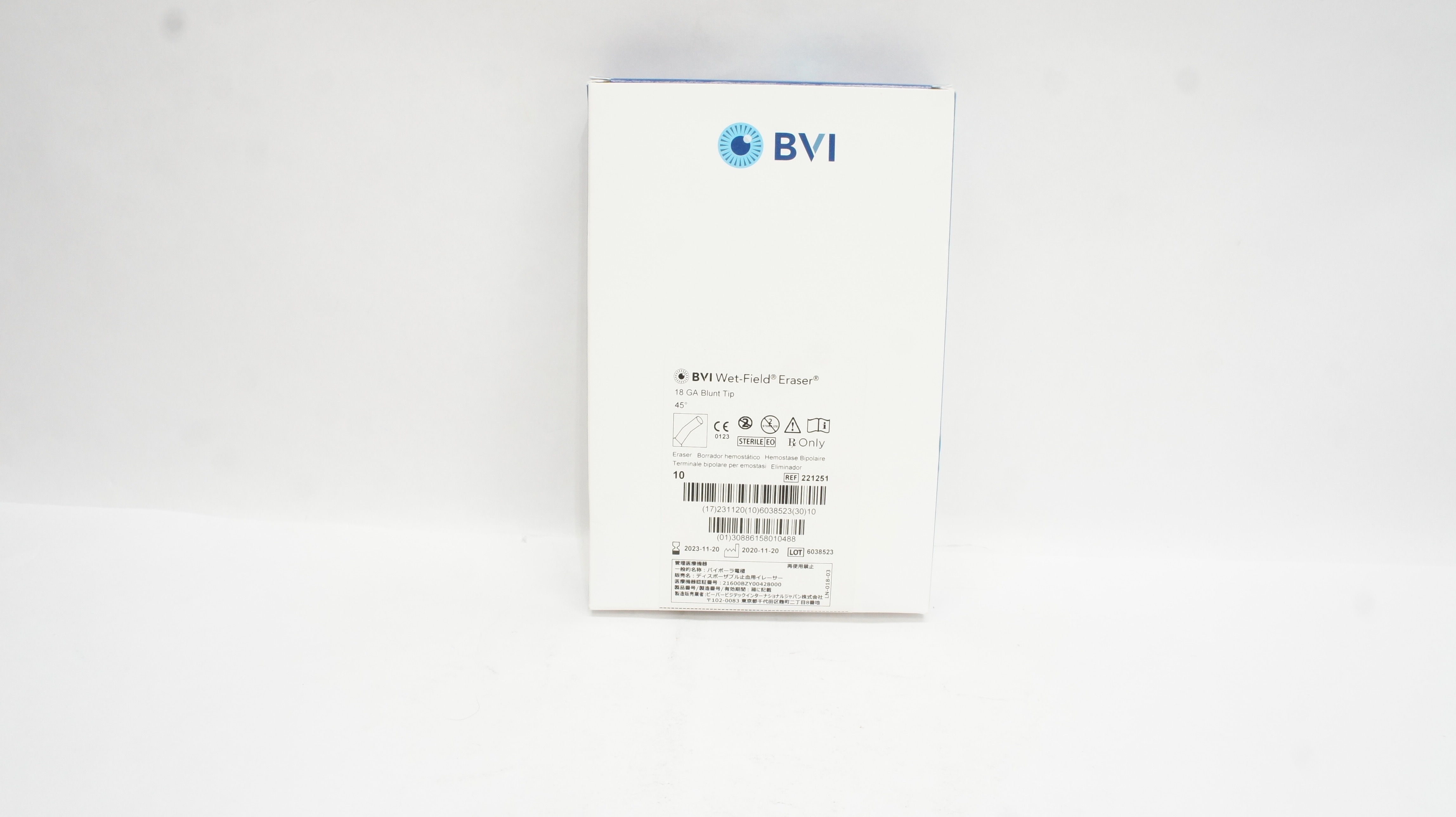 BVI  221251 Wet-Field Eraser 18GA Blunt Tip 45Degree (x) - Box of 10