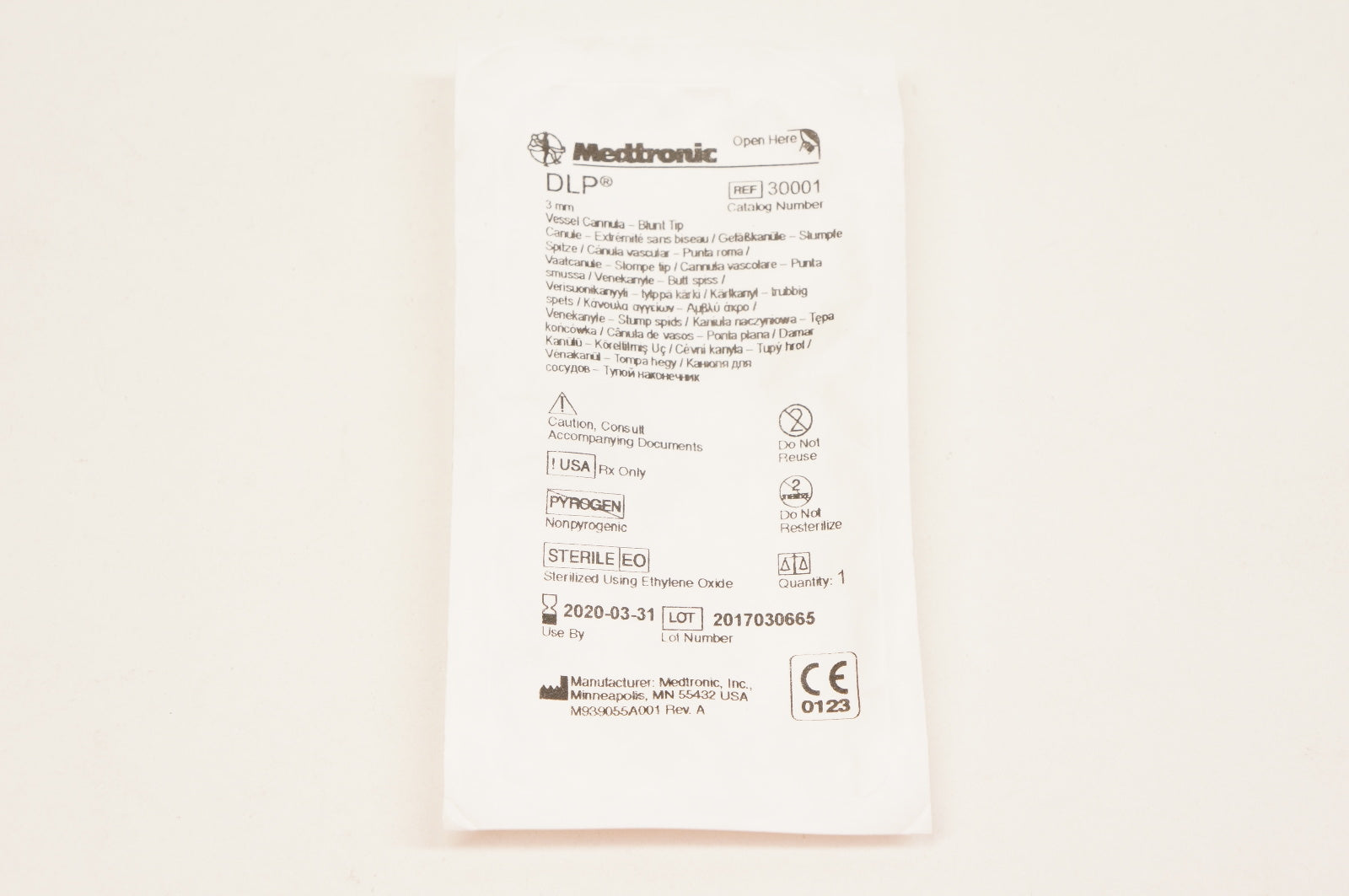Medtronic 30001 DLP Vessel Cannula - Blunt Tip 3mm (x)