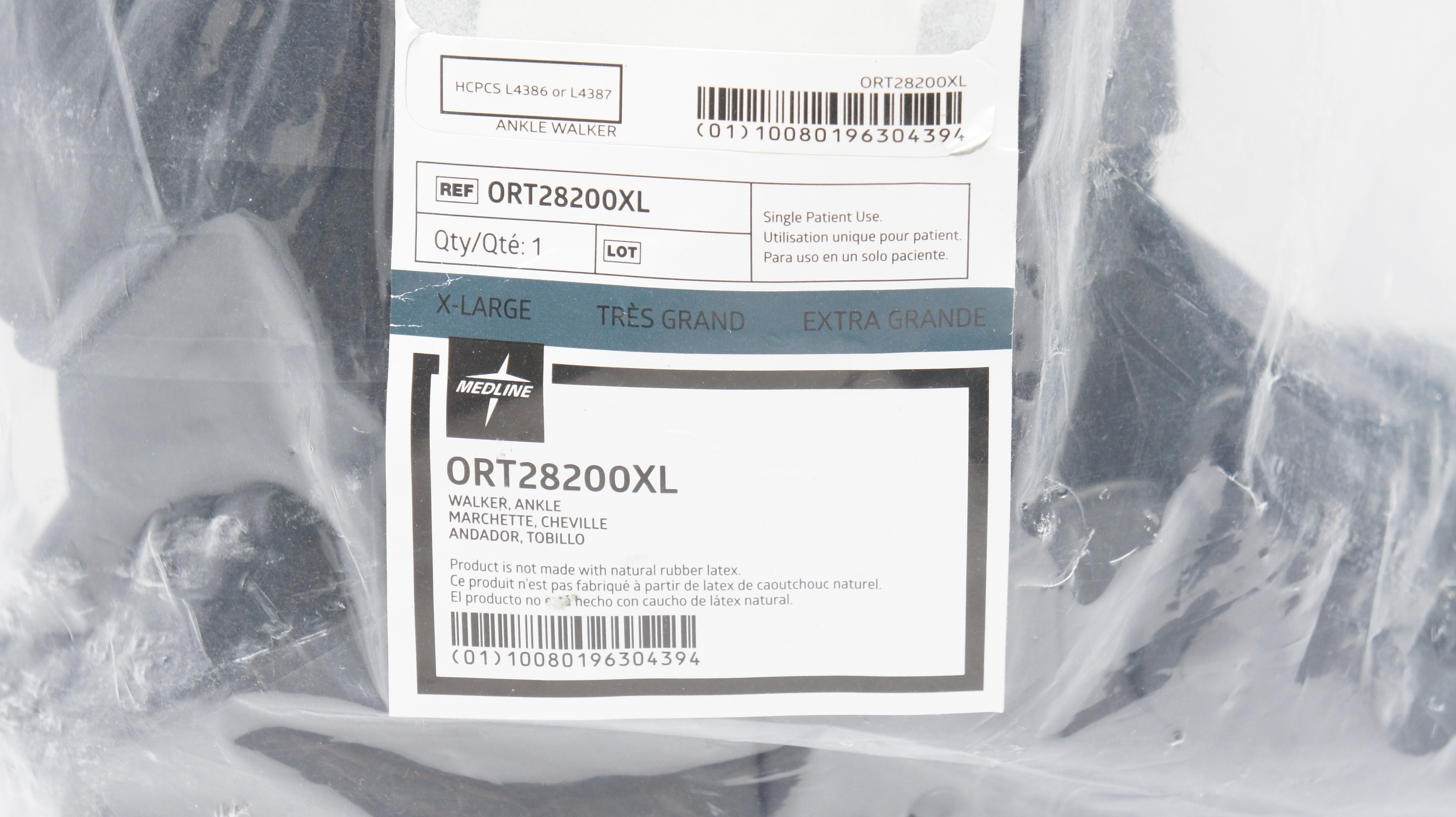 Medline ORT28200XL Ankle Walker, X-Large