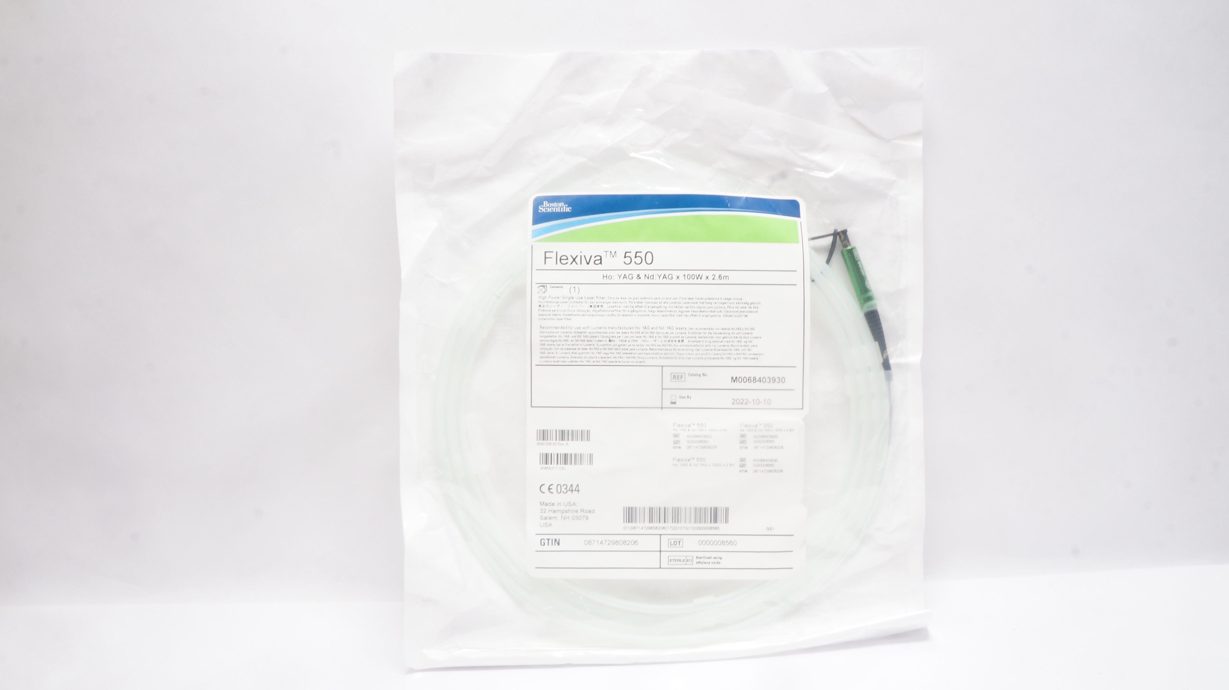 Boston Scientific M0068403930 Flexiva 550 YAG & ND YAG x 100W x 2.6m (x)