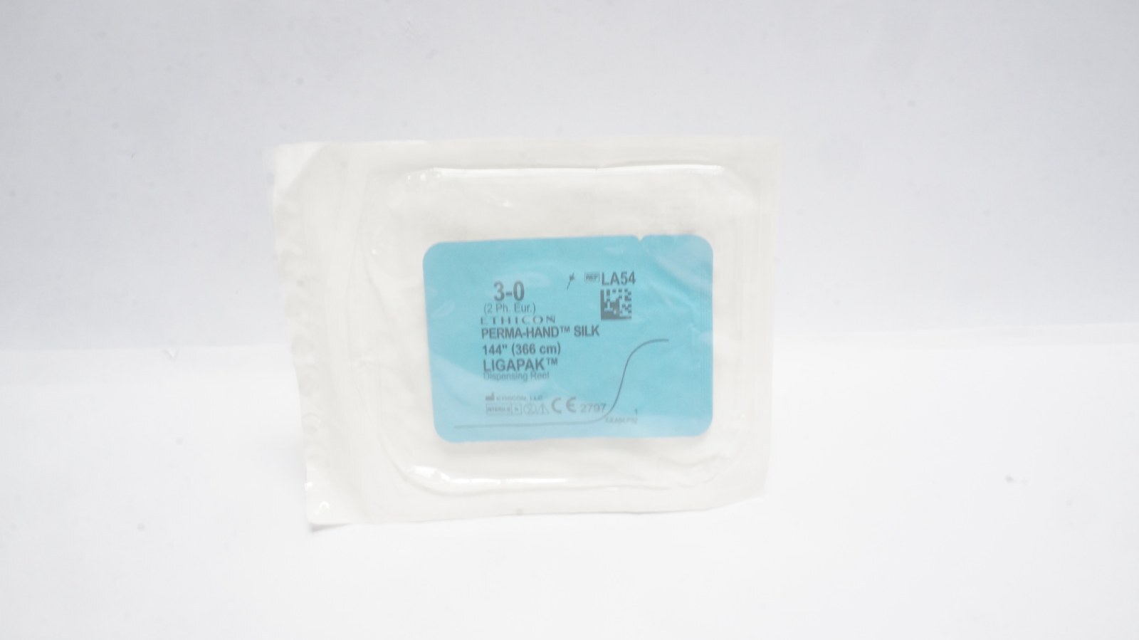 ETHICON LA54 PERMA-HAND SILK Suture 3-0 Black 144"