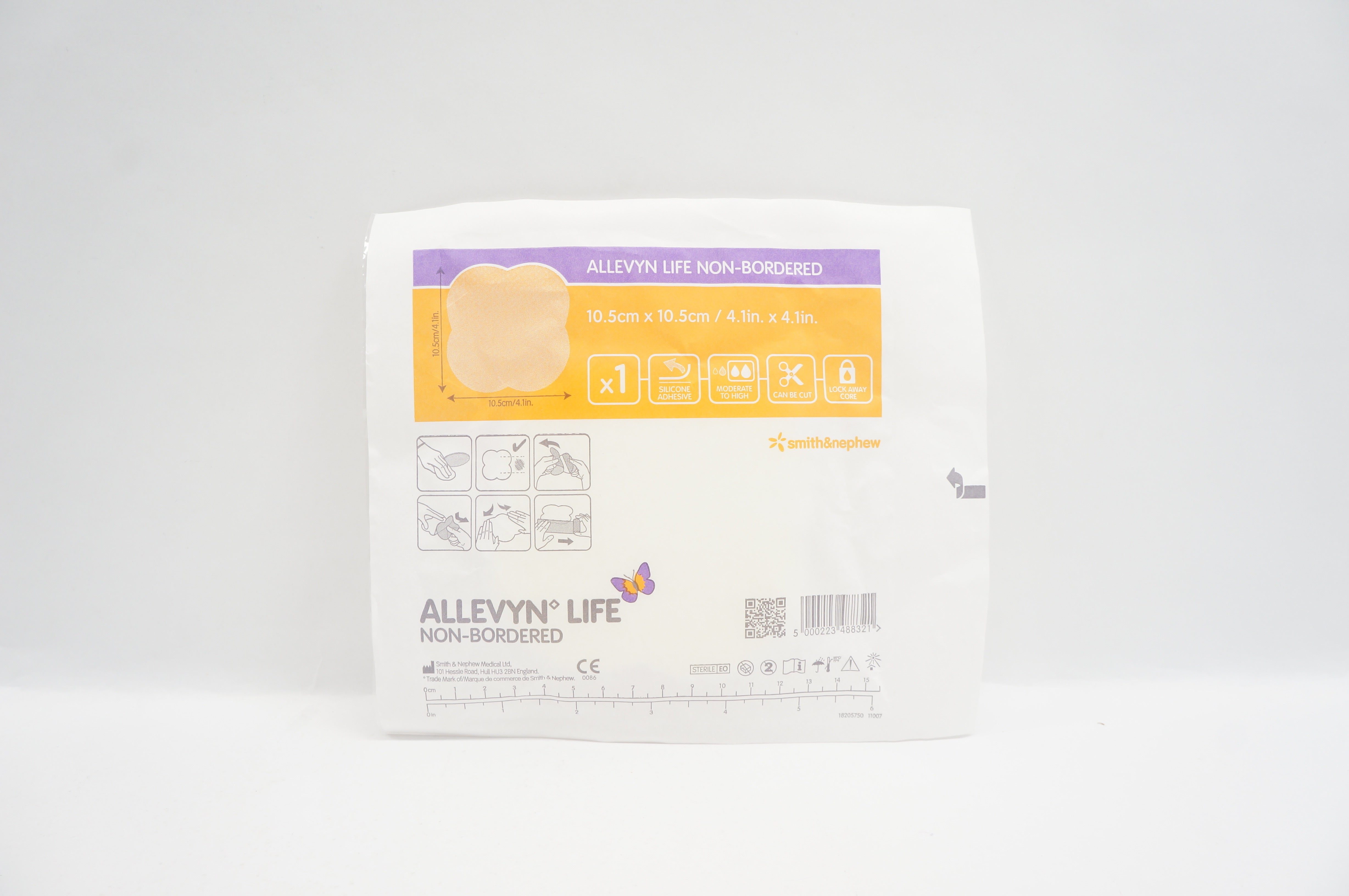 Smith&Nephew 66801748 Allevyn Life Soft Silicone Foam Dressing 4.1 x 4.1inch(x)