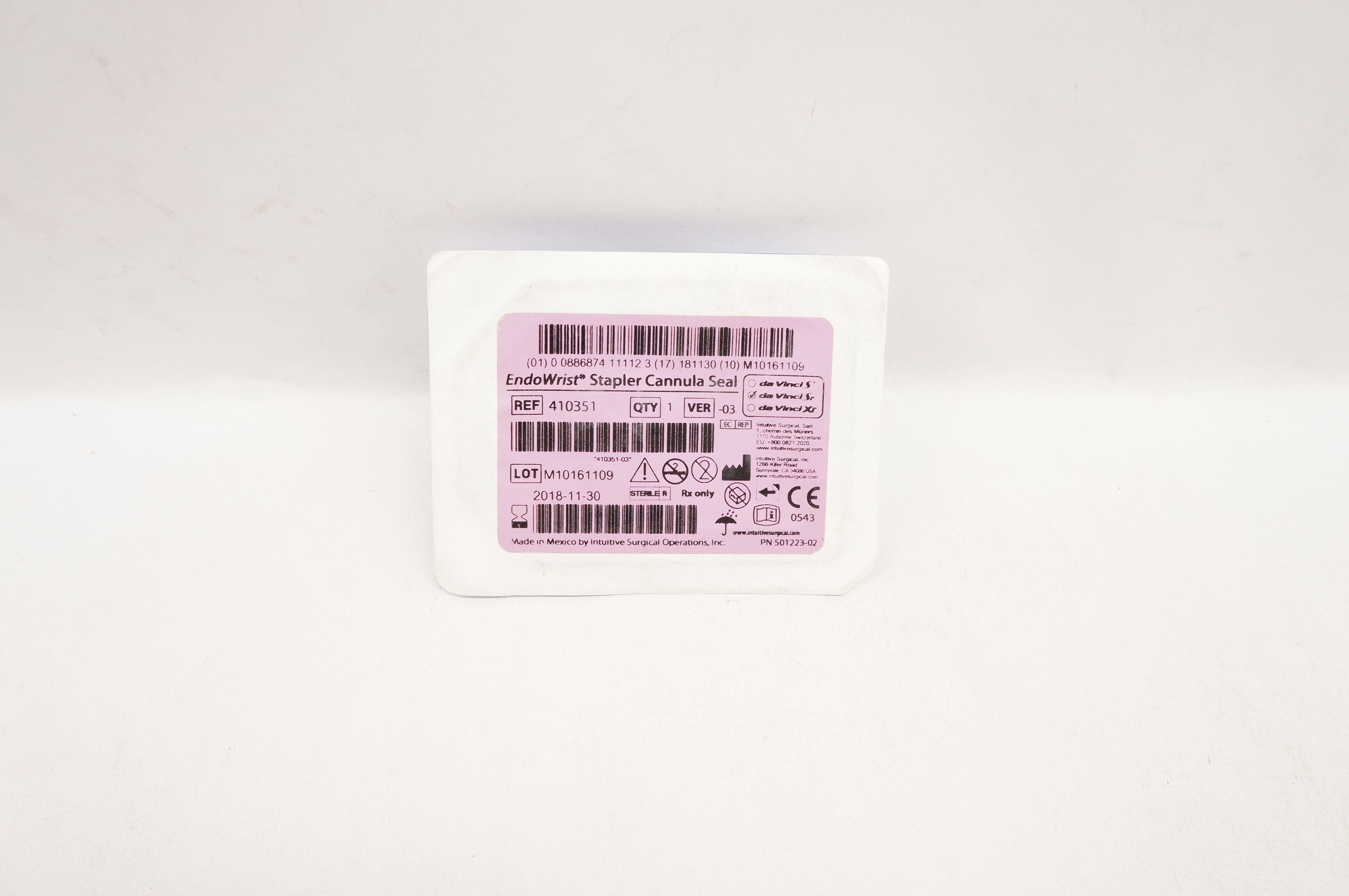 Intuitive 410351 Da Vinci Si EndoWrist Stapler Cannula Seal (x)