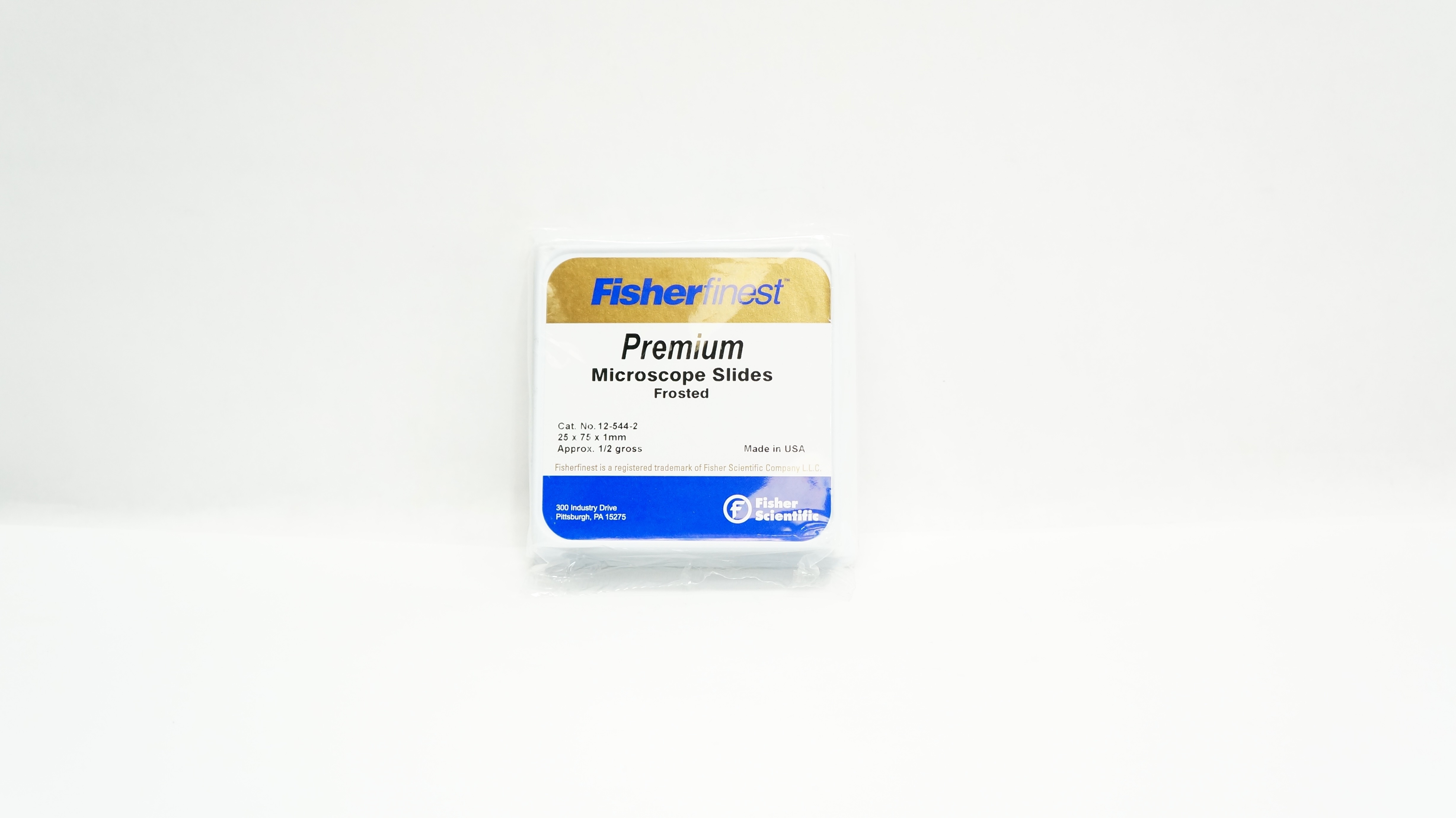 Fisher Scientific 12-544-2 Premium Microscope Slides Frosted 25 x 75 x 1mm