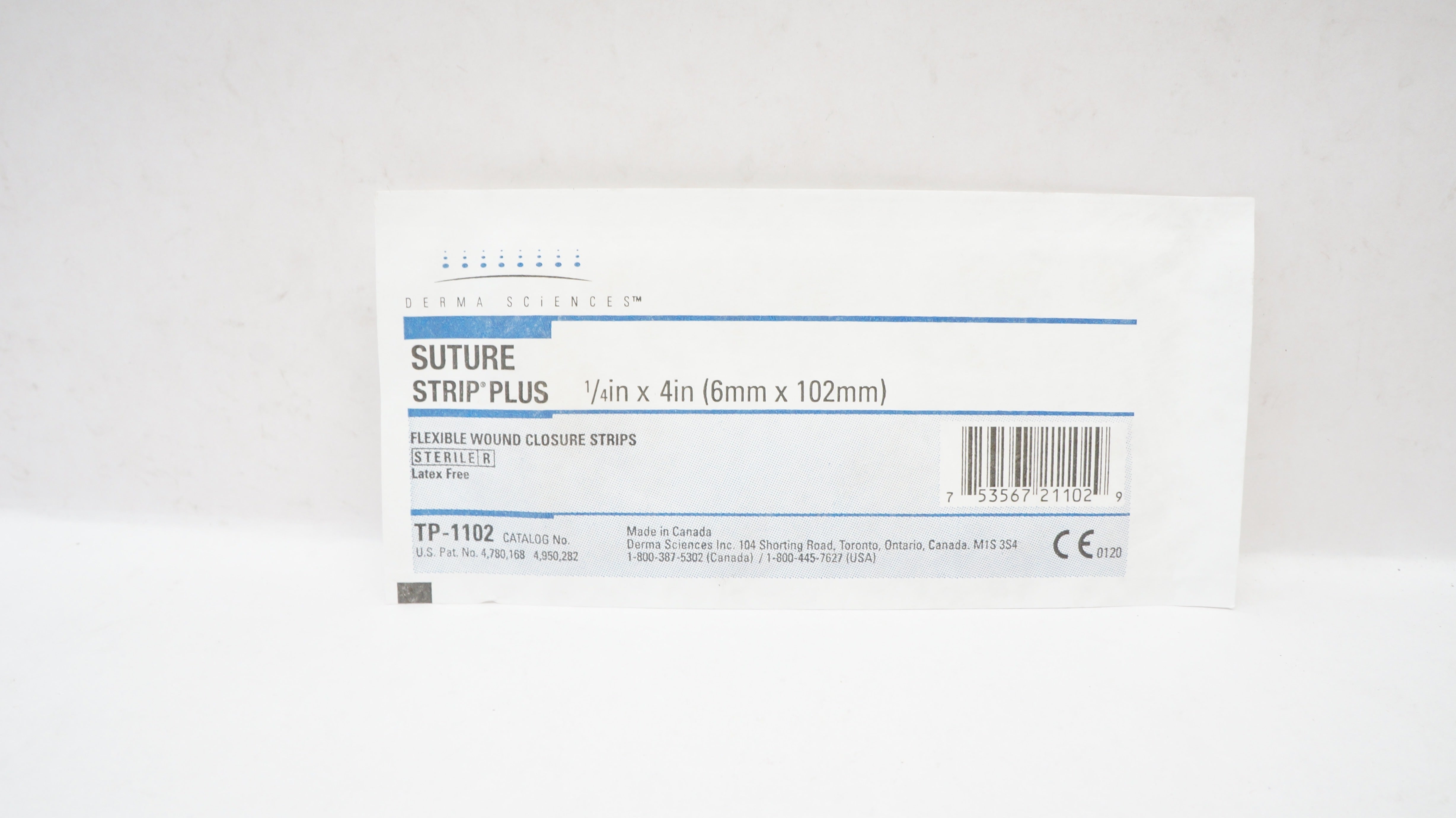 Derma Sciences TP-1102 Suture Strip Plus 1/4inch x 4inch (x)