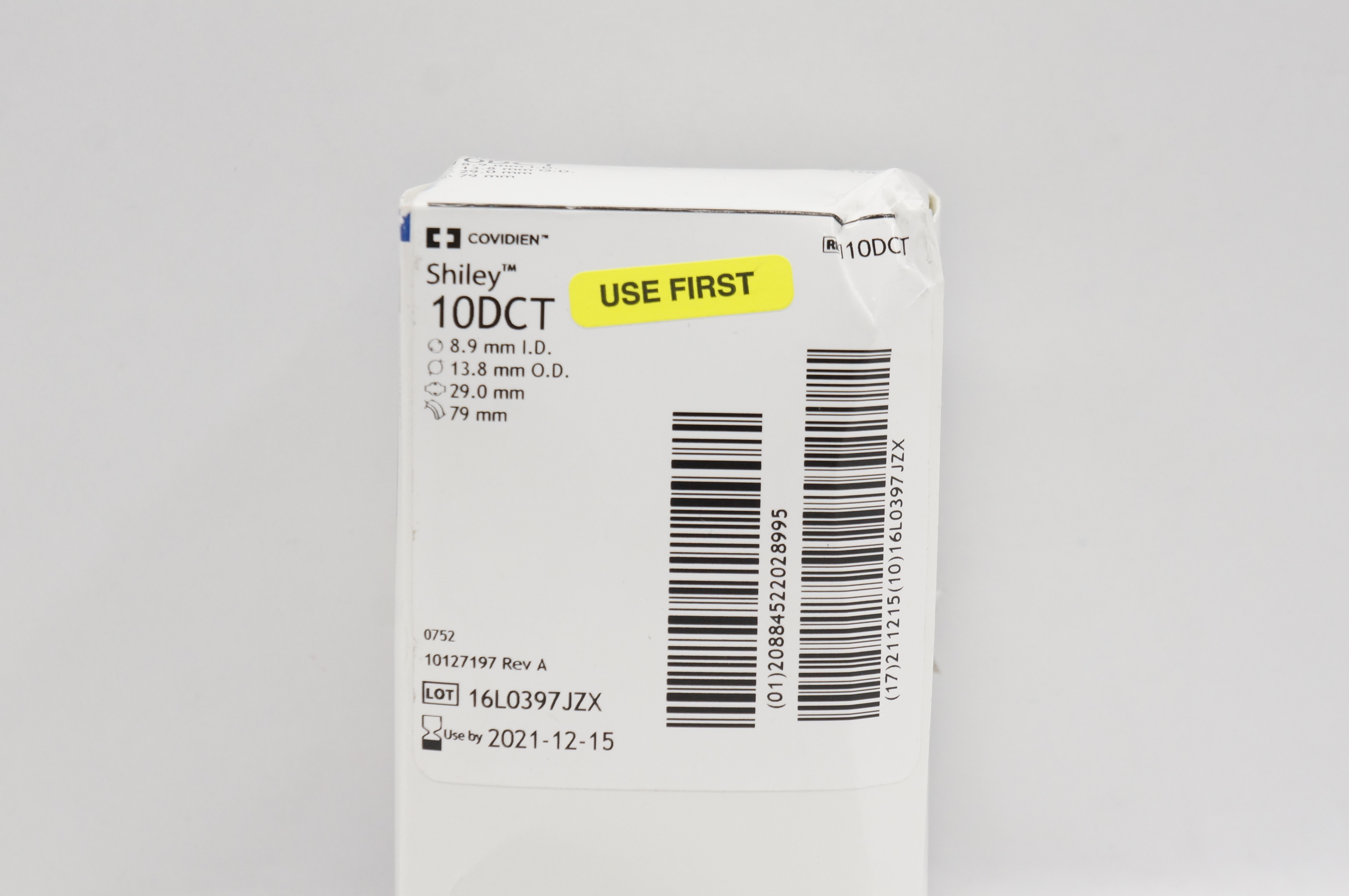 Covidien 10DCT Shiley Tracheostomy Tube Cuffed 8.9ID x 13.8 OD x 29.0 x 79mm (x)