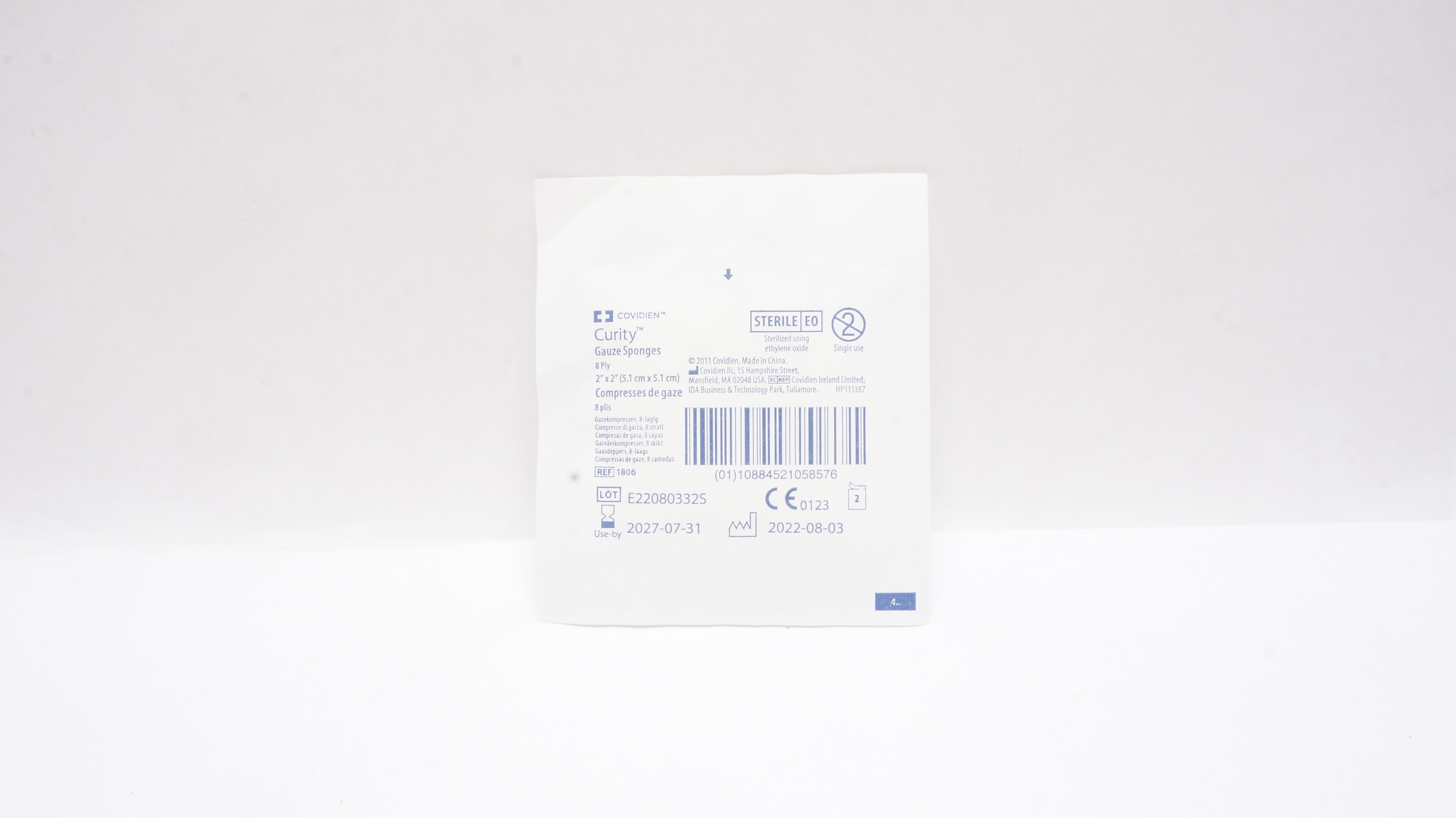 Covidien 1806 Curity Gauze Sponges 8-Ply 2inch x 2inch