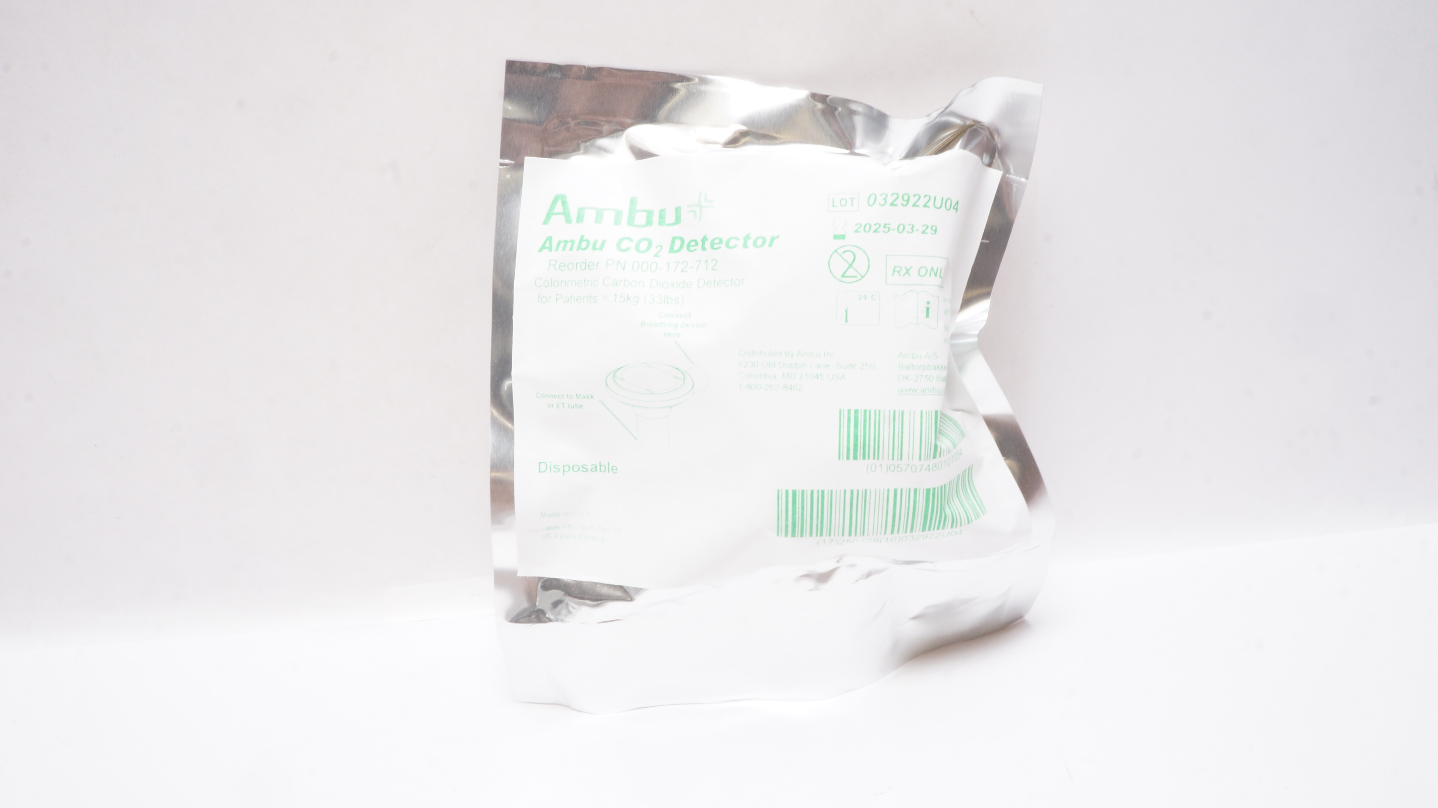 AMBU PN 000-172-712 Colorimetric Carbon Dioxide CO2 Detector >33lbs