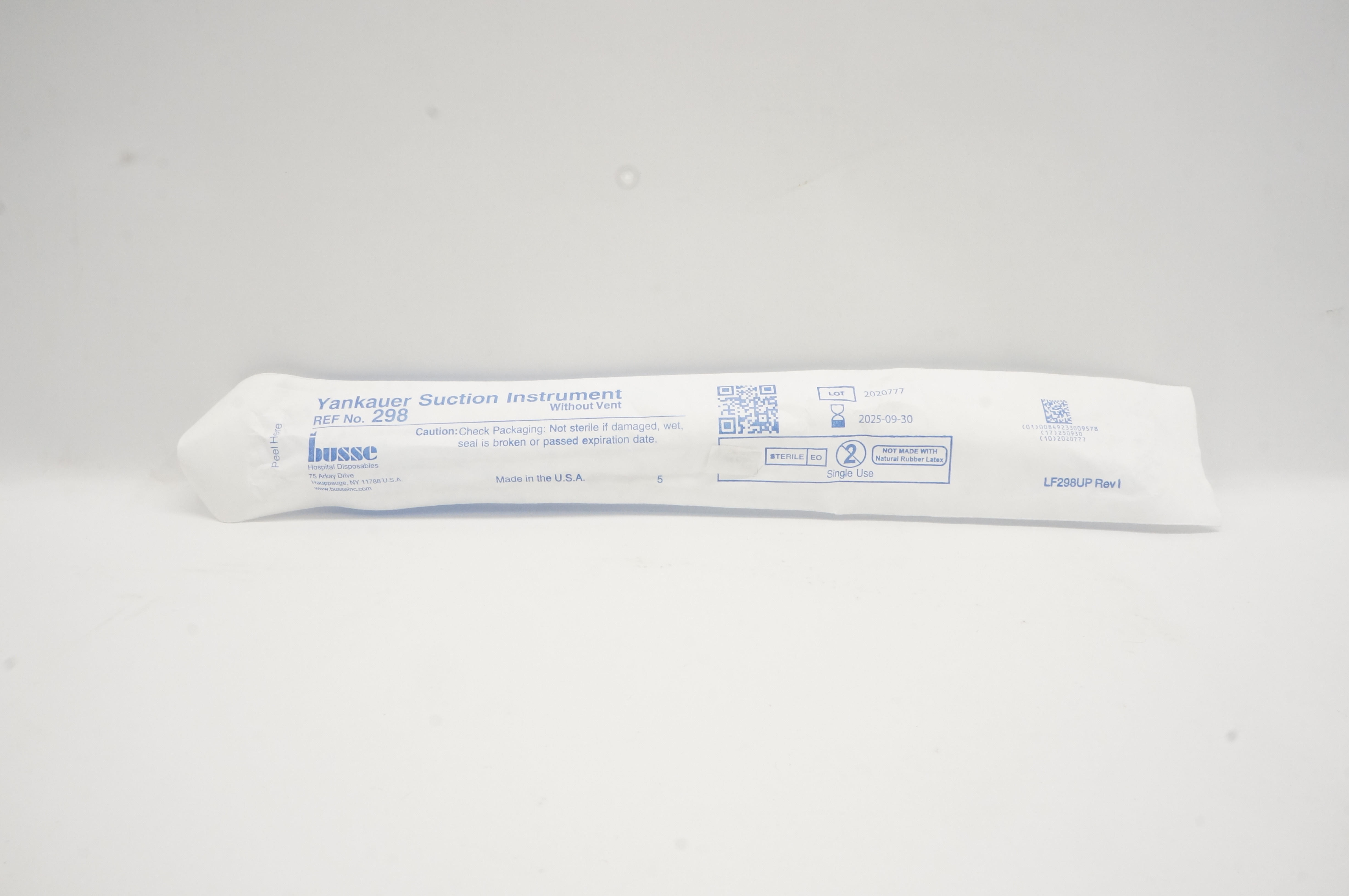 Busse 298 Yankauer Suction Instrument Without Vent