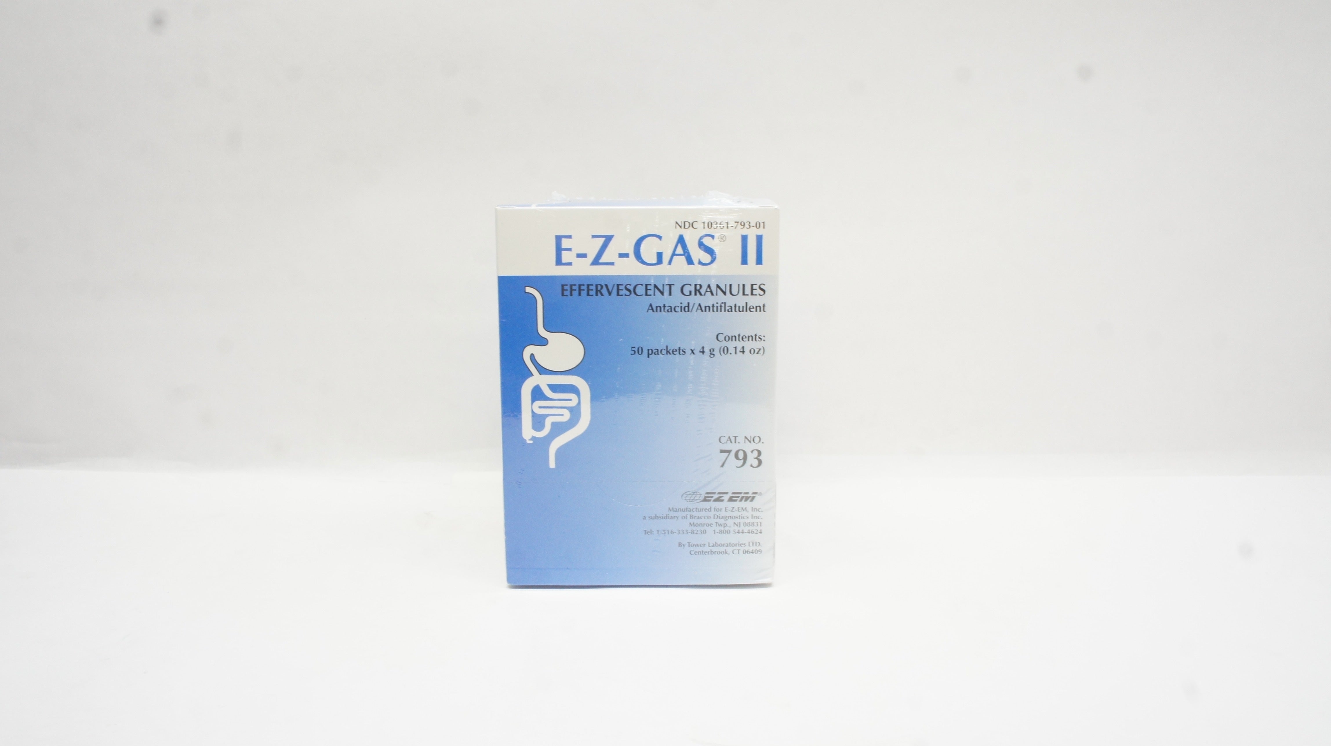 E-Z-GAS II, 793 Effervescent Antacid/Antiflatulent Granules - Box of 50
