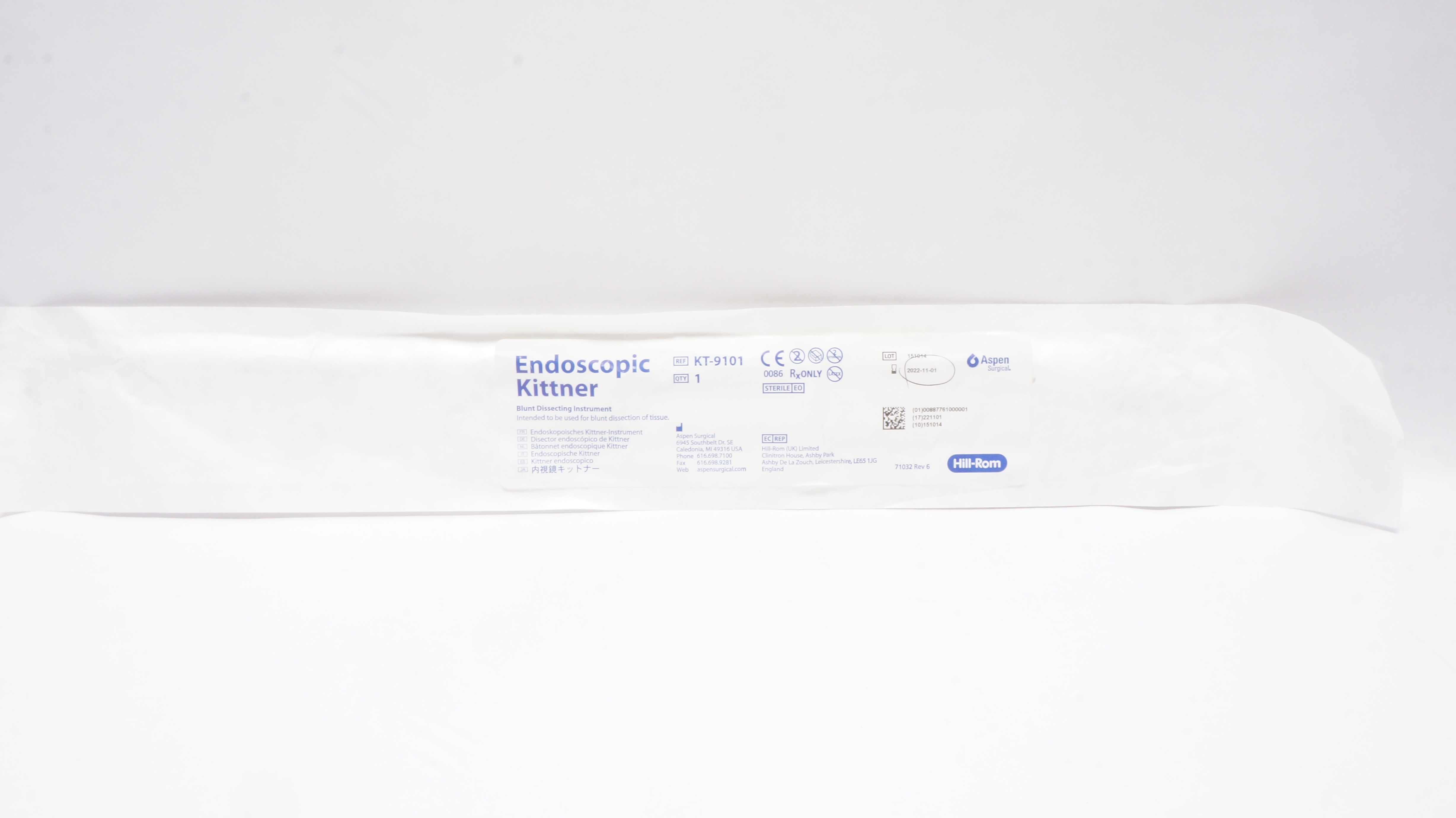 Aspen KT-9101 Hill-Rom Endoscopic Kittner Blunt Dissecting Instrument (x)