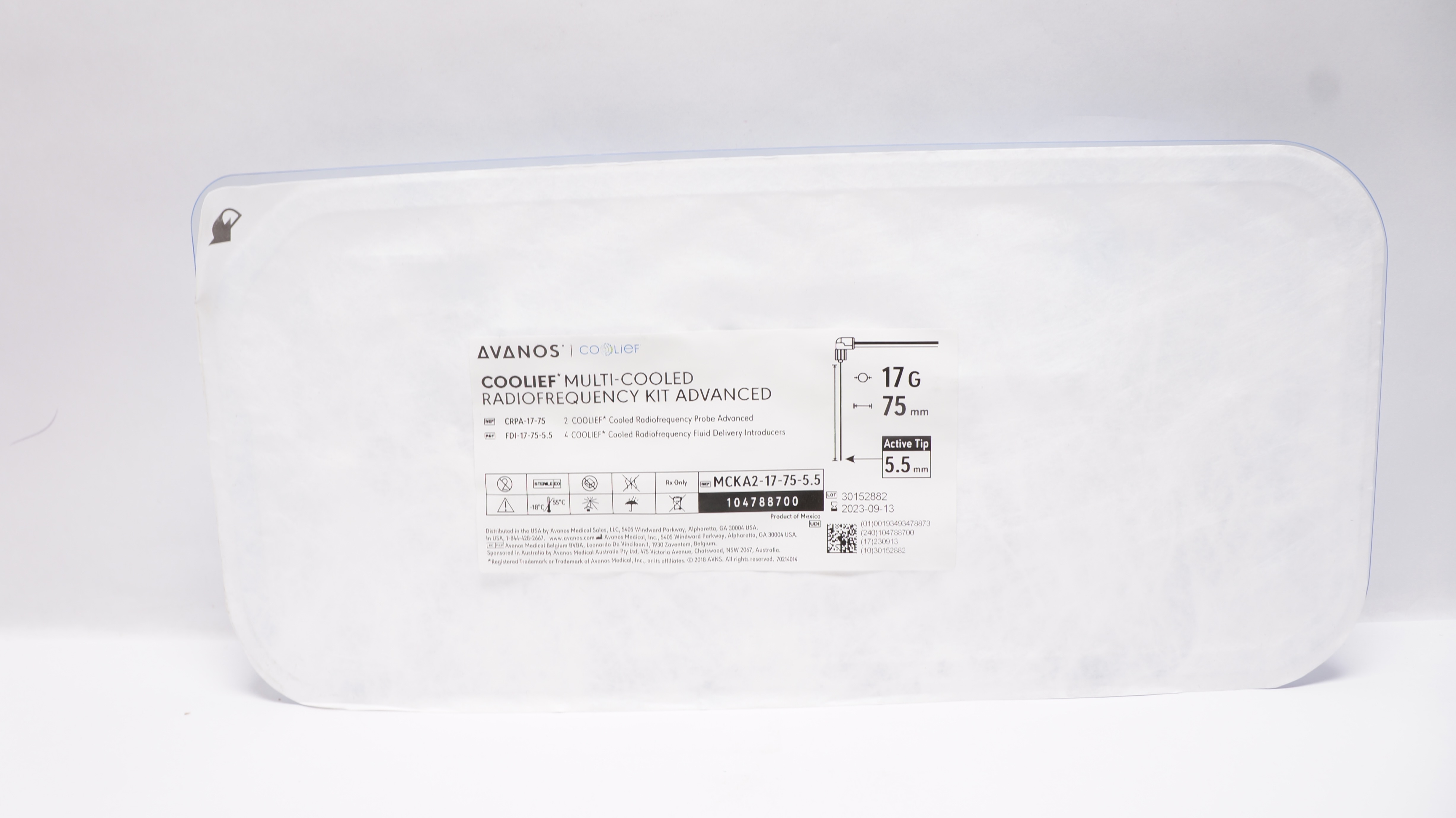 Avanos MCKA2-17-75-5.5 Coolief Radiofrequency Kit Advanced 17G x 75 x 5.5mm (x)