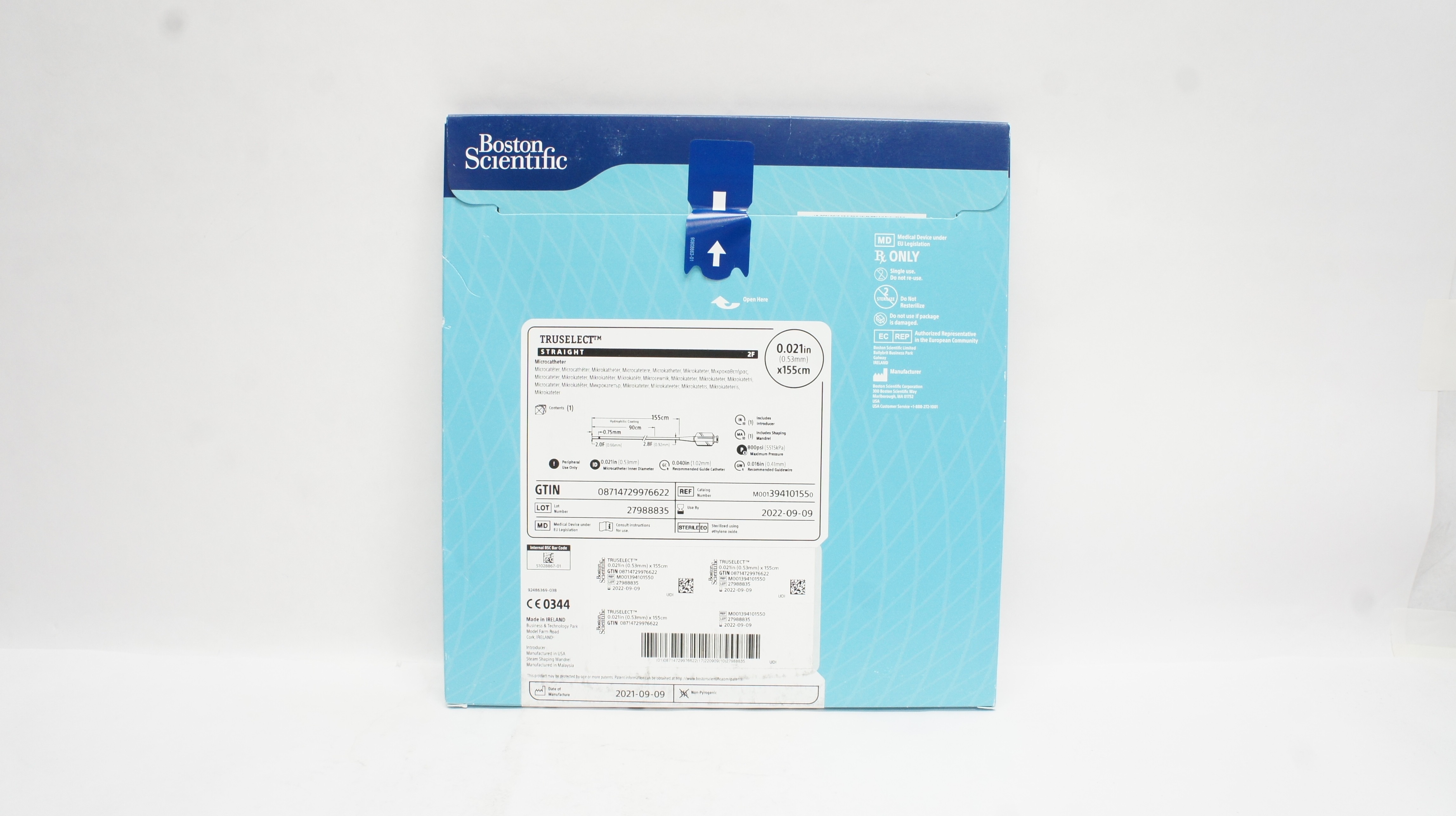 Boston Scientific 39410155 Truselect Bern Microcath. 2F x 0.021inch x 155cm (x)