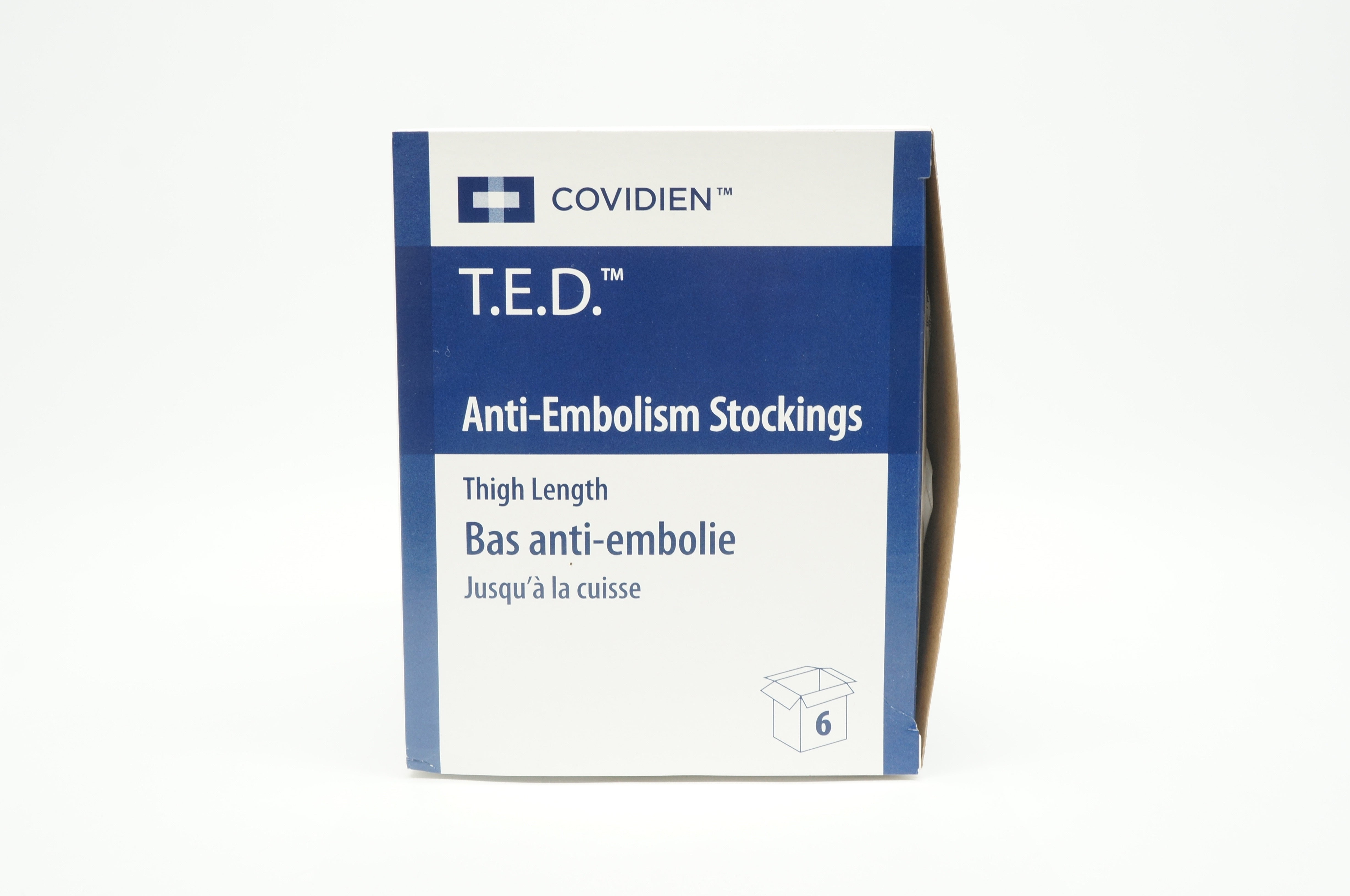 Covidien 3130LF T.E.D. Anti-Embolism Stockings Thigh Length, Size B - Box of 6