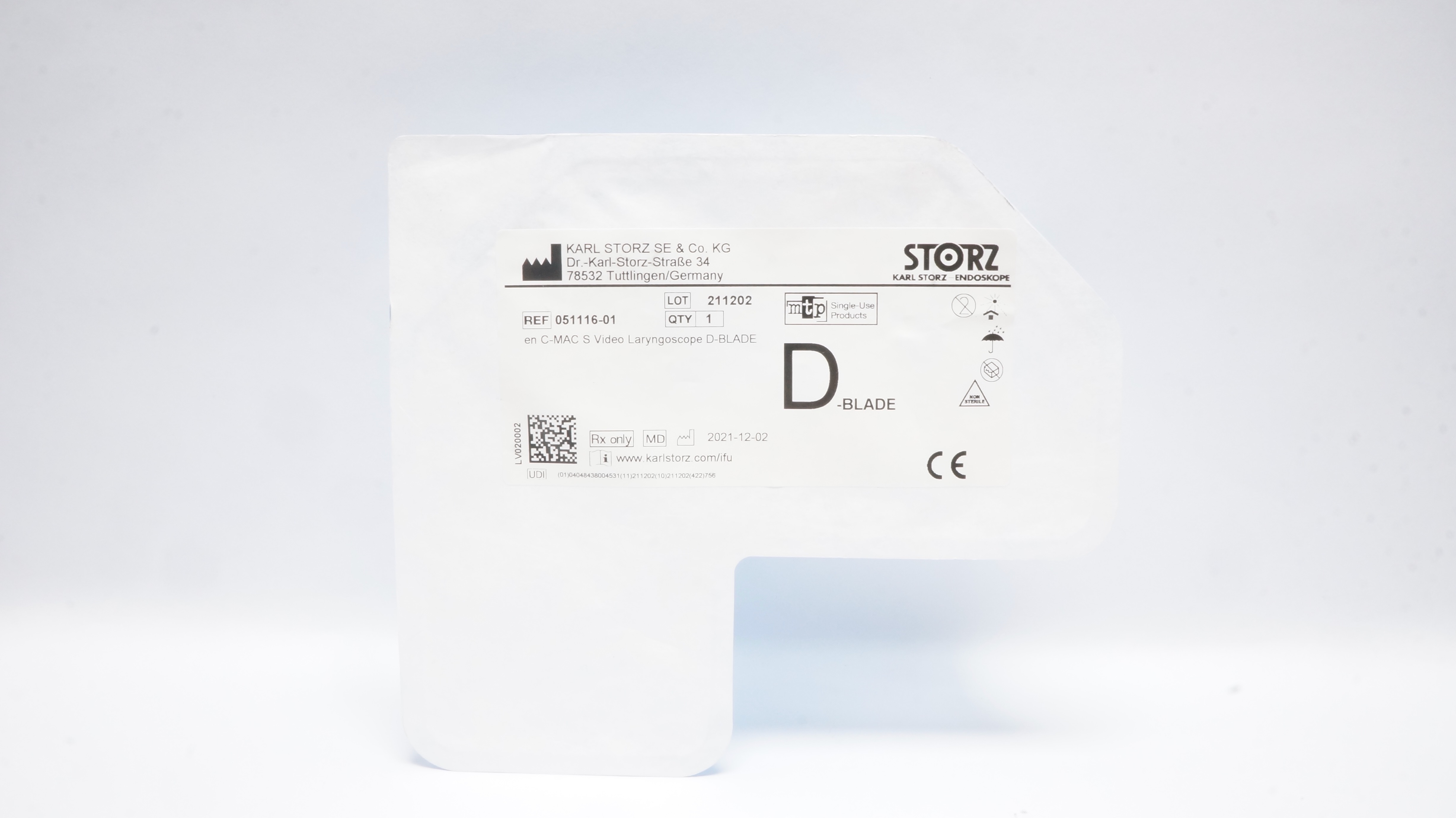 Karl Storz 051116-01 C-MAC S Video Laryngoscope D-Blade