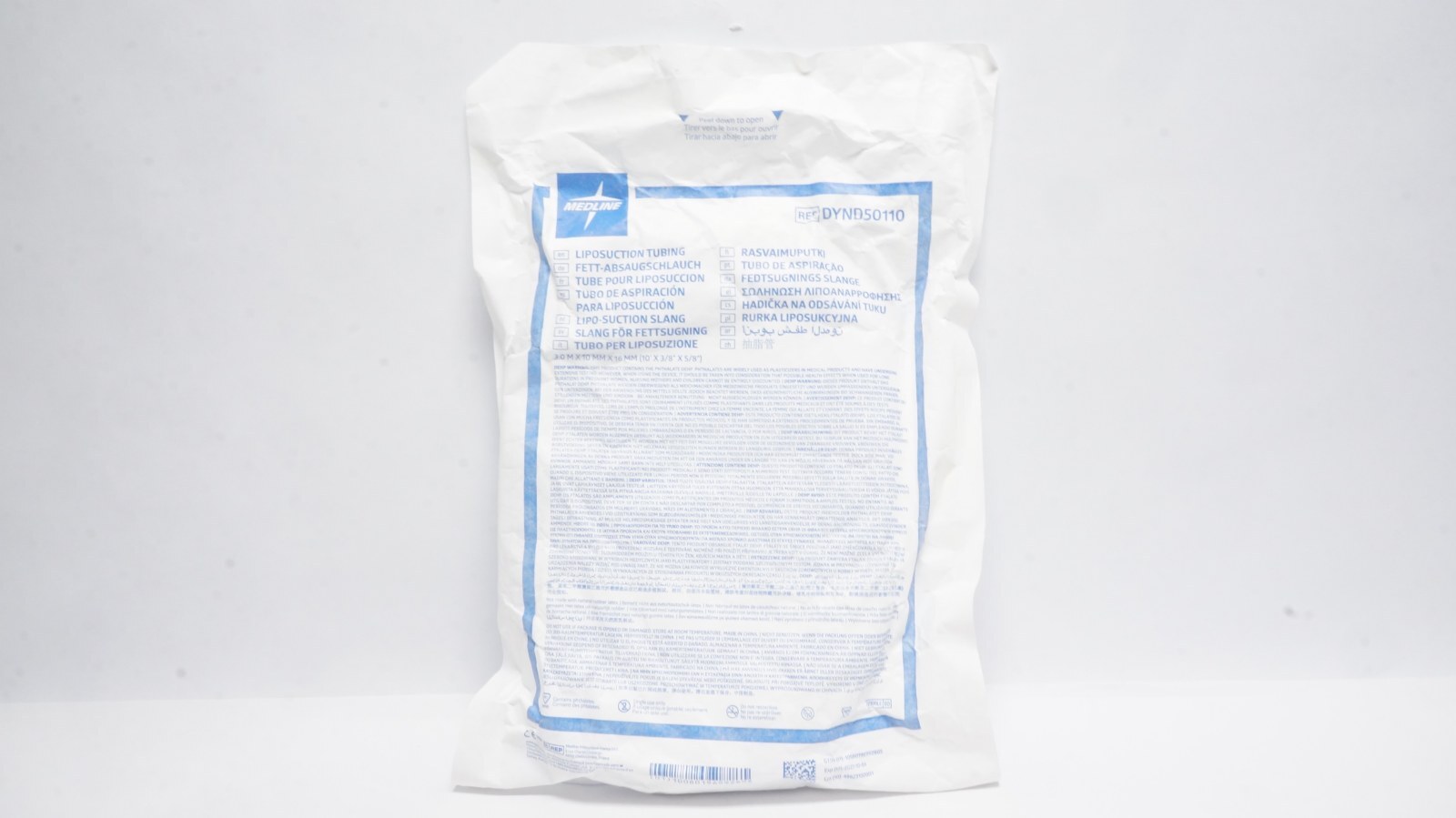 Medline DYND50110 Liposuction Tubing 3.0 M x 10 MM x 16 MM