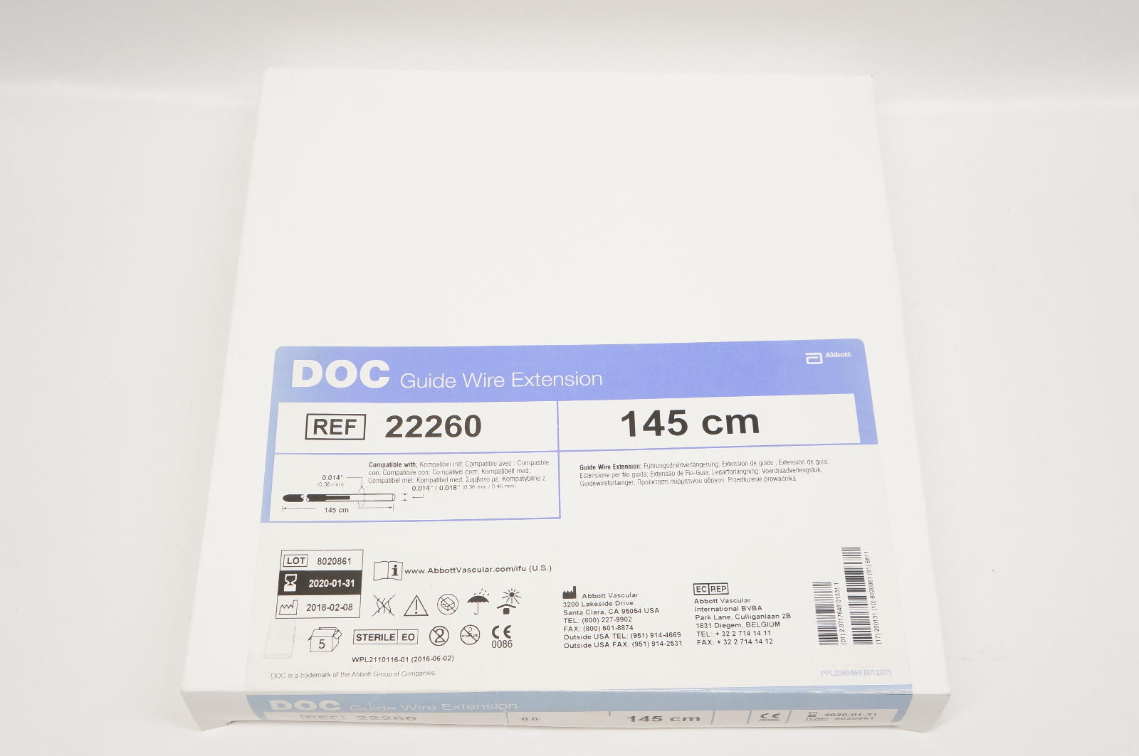 Abbott 22260 DOC Guide Wire Extension 145cm (x) - Box of 5