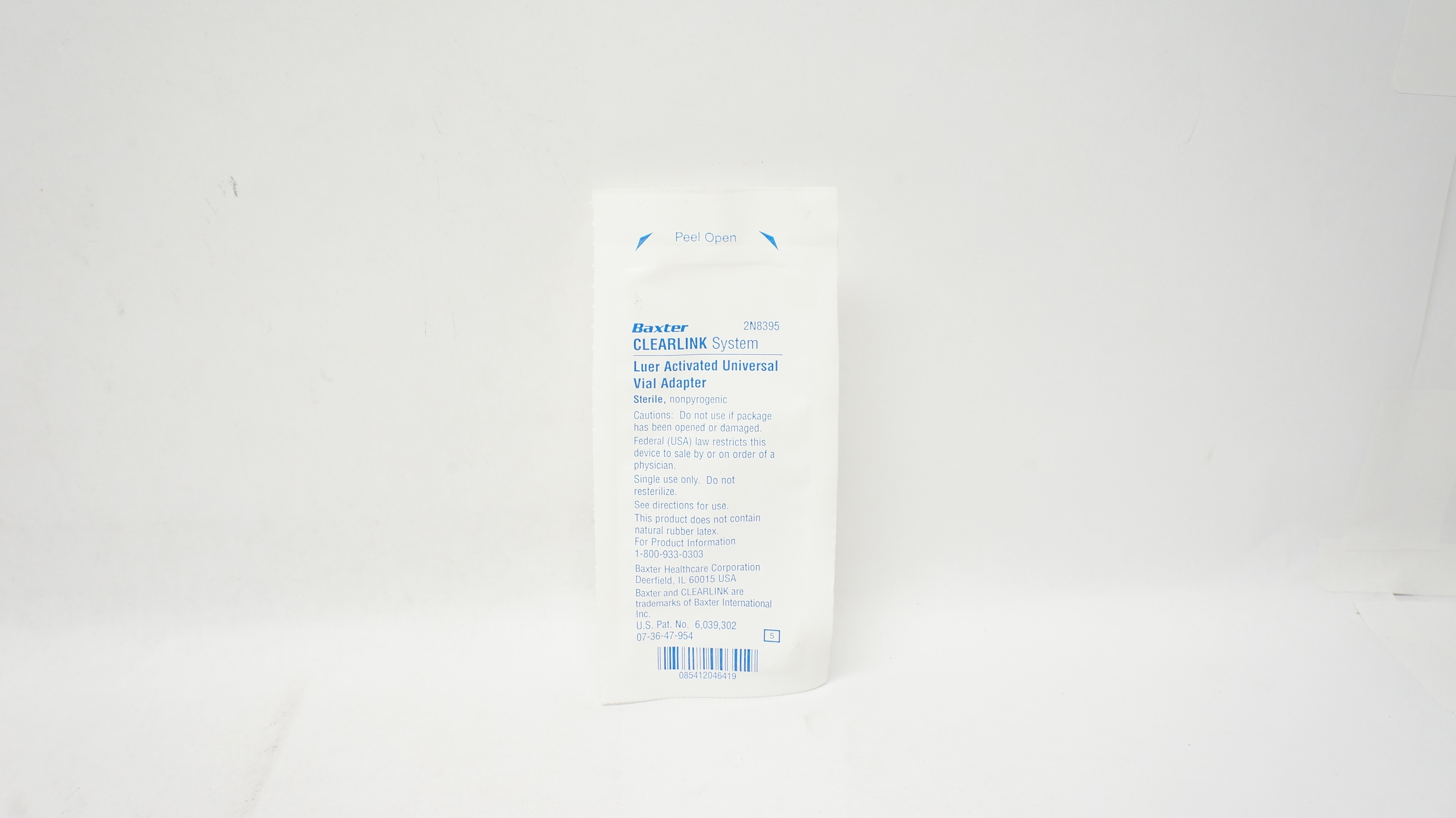 Baxter 2N8395 Clearlink System Luer Activated Universal Vial Adapter