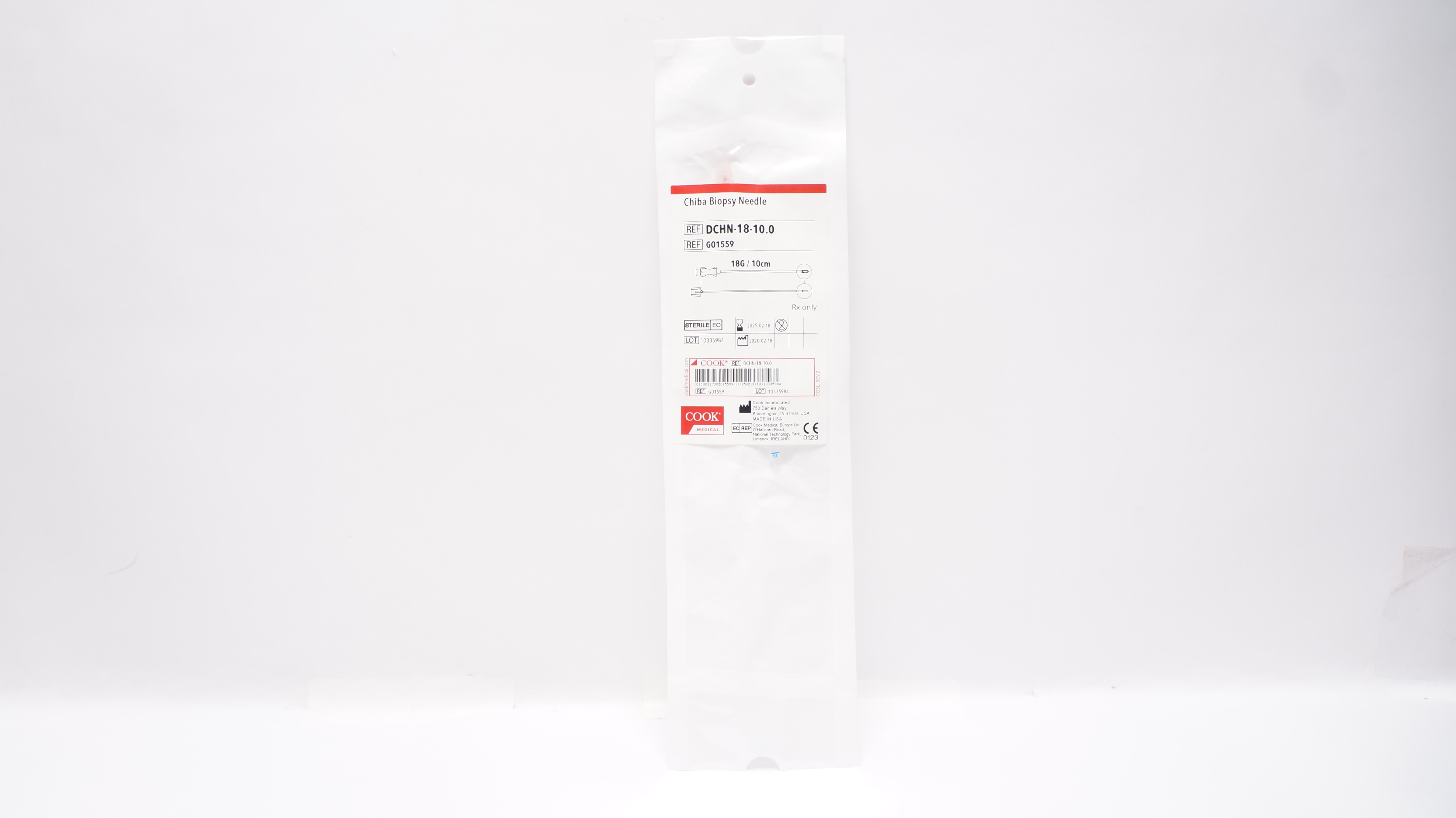 Cook Medical G01559 Chiba Biopsy Ndle 18G x 10cm