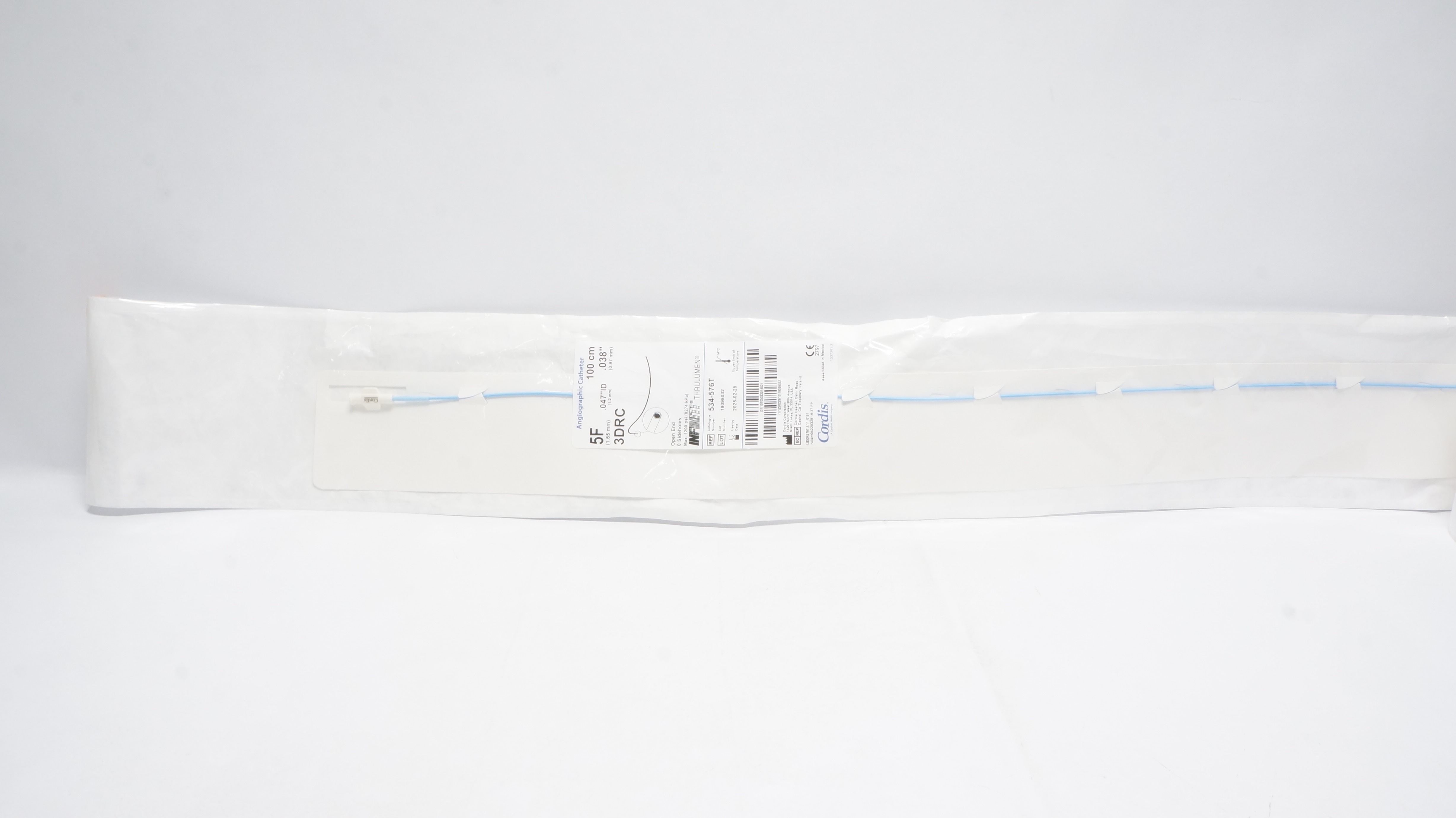 Cordis 534-576T Infiniti Thrulumen Angiographic Catheters 3DRC 5F (x)