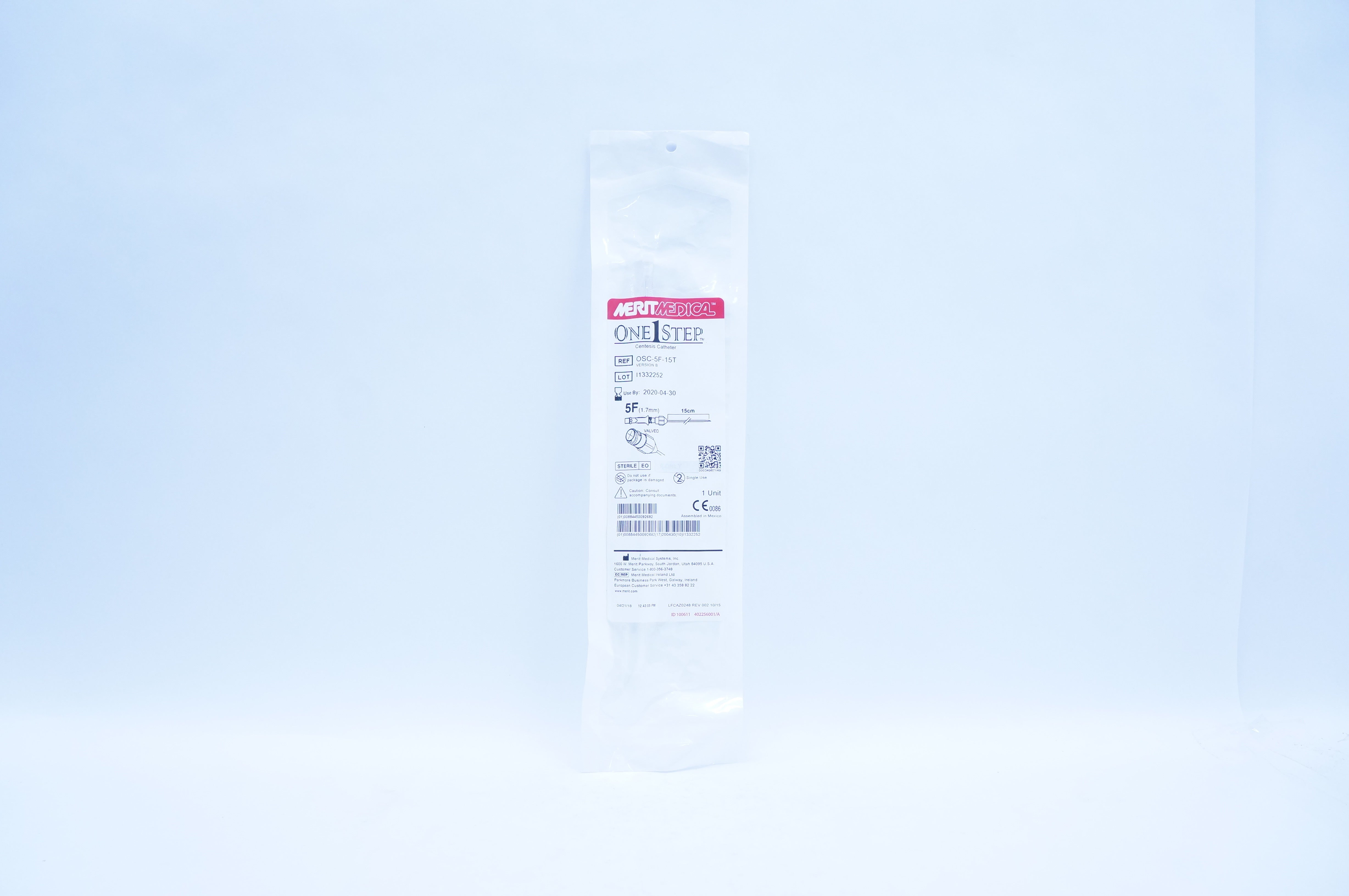 Merit Medical OSC-5F-15T One Step Centesis Cath. 5F x 15cm (x)