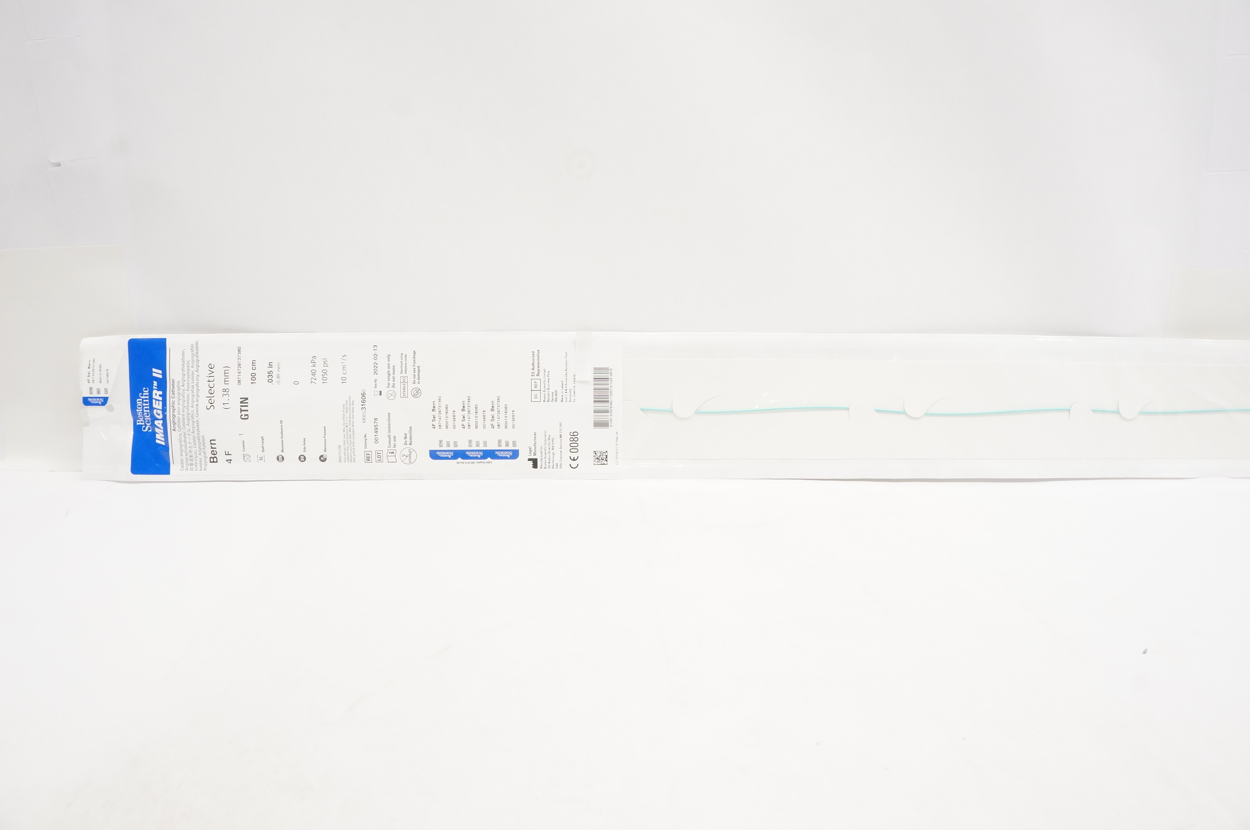 Boston Scientific 31606 Imager II Angiographic Catheter Bern 4F 100cm .038inch
